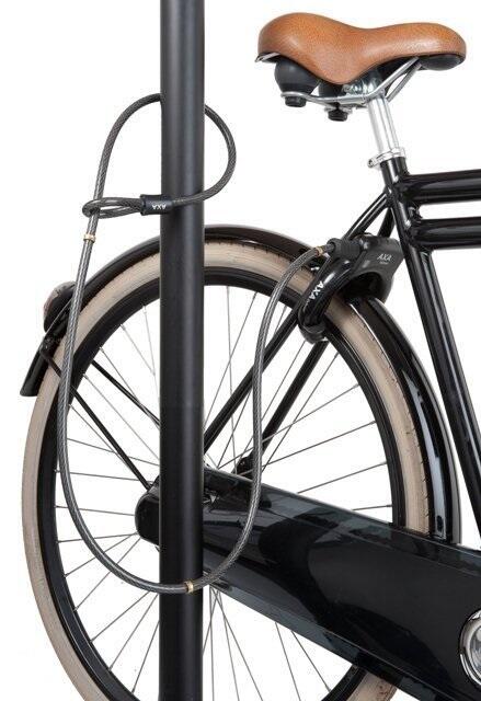 Antivol câble vélo à boucle pour fer à cheval Axa-Basta Plug 3/5