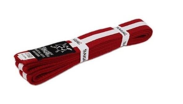 Yamasaki Coloured Martial Arts Belts (w/ White Stripe)