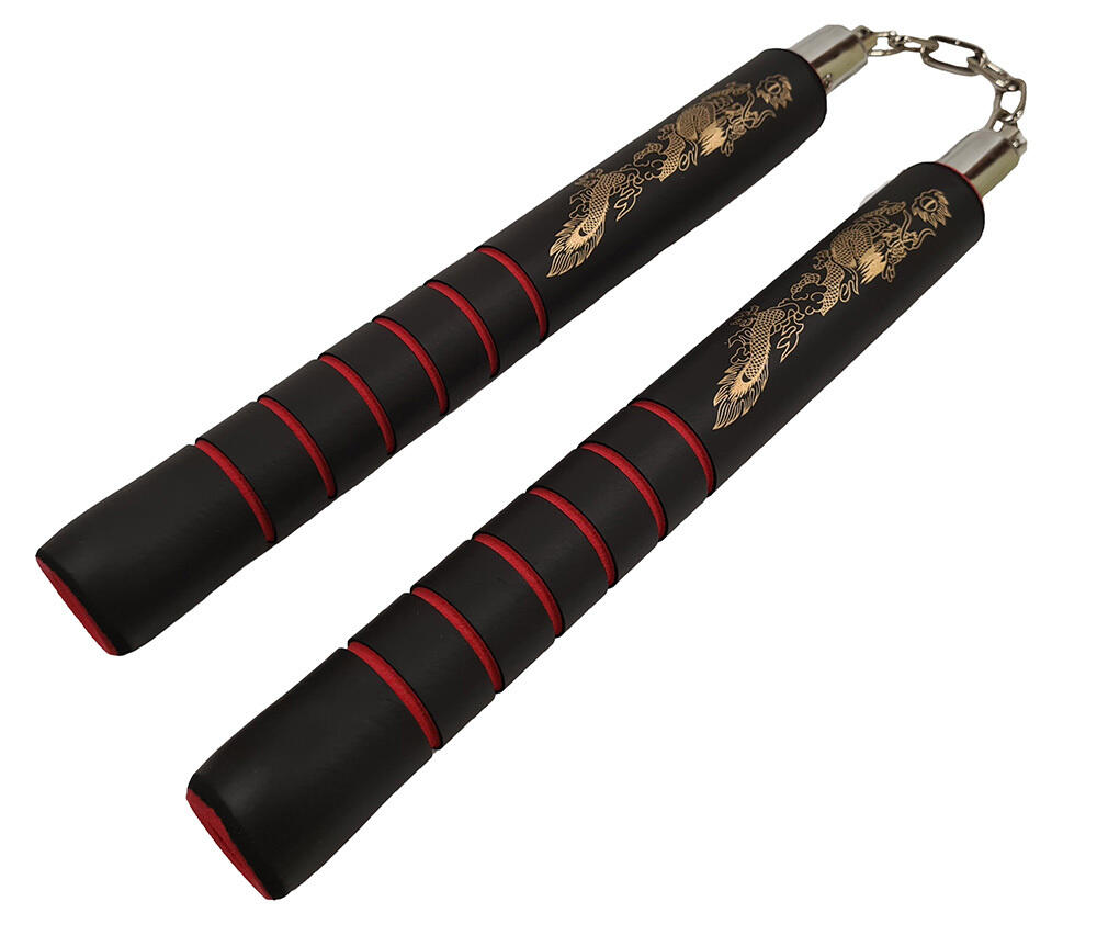 Morgan Foam Training Nunchaku [Black/Red]