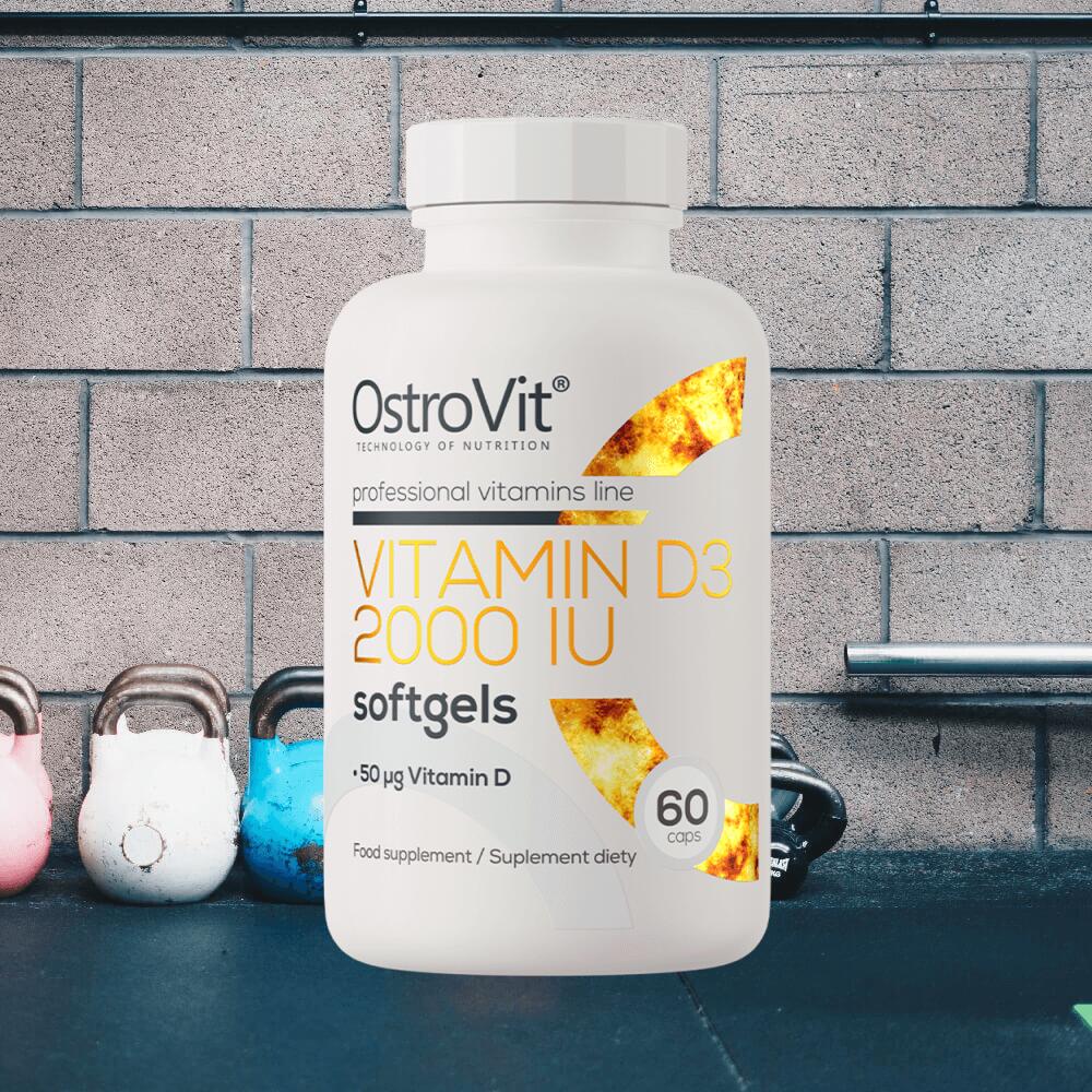 OstroVit Vitamin D3 2000 IU (60 Softgels) Unflavoured 2/3