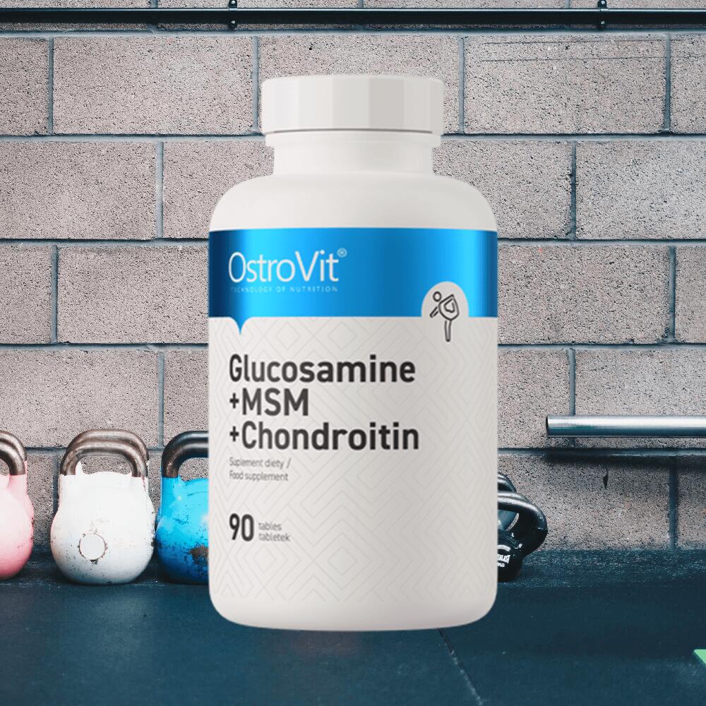 OstroVit Glucosamine + MSM + Chondroitin + Vitamin C (90 Tabs) Unflavoured 2/3
