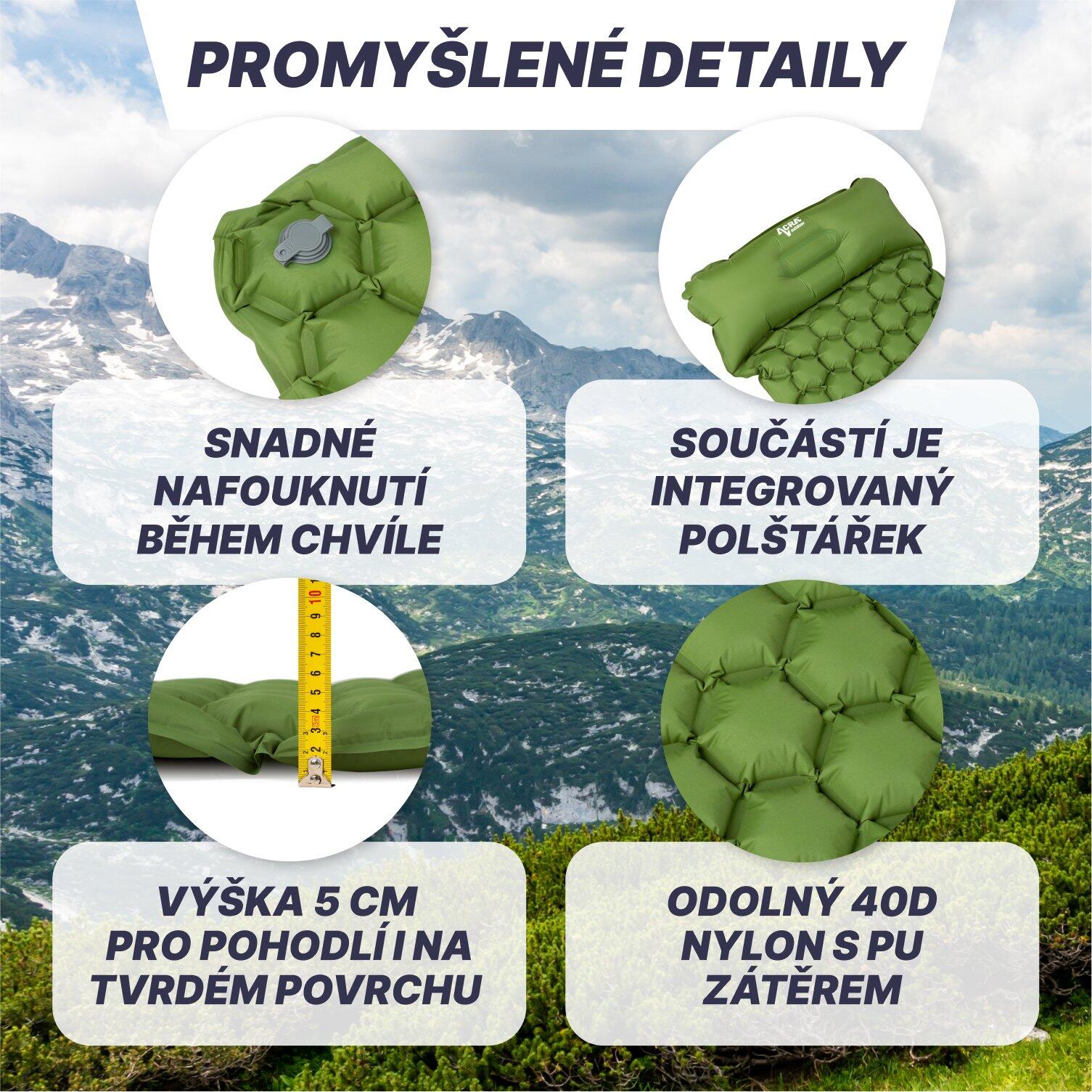 Nafukovací karimatka s polštářkem L140CL 5/7