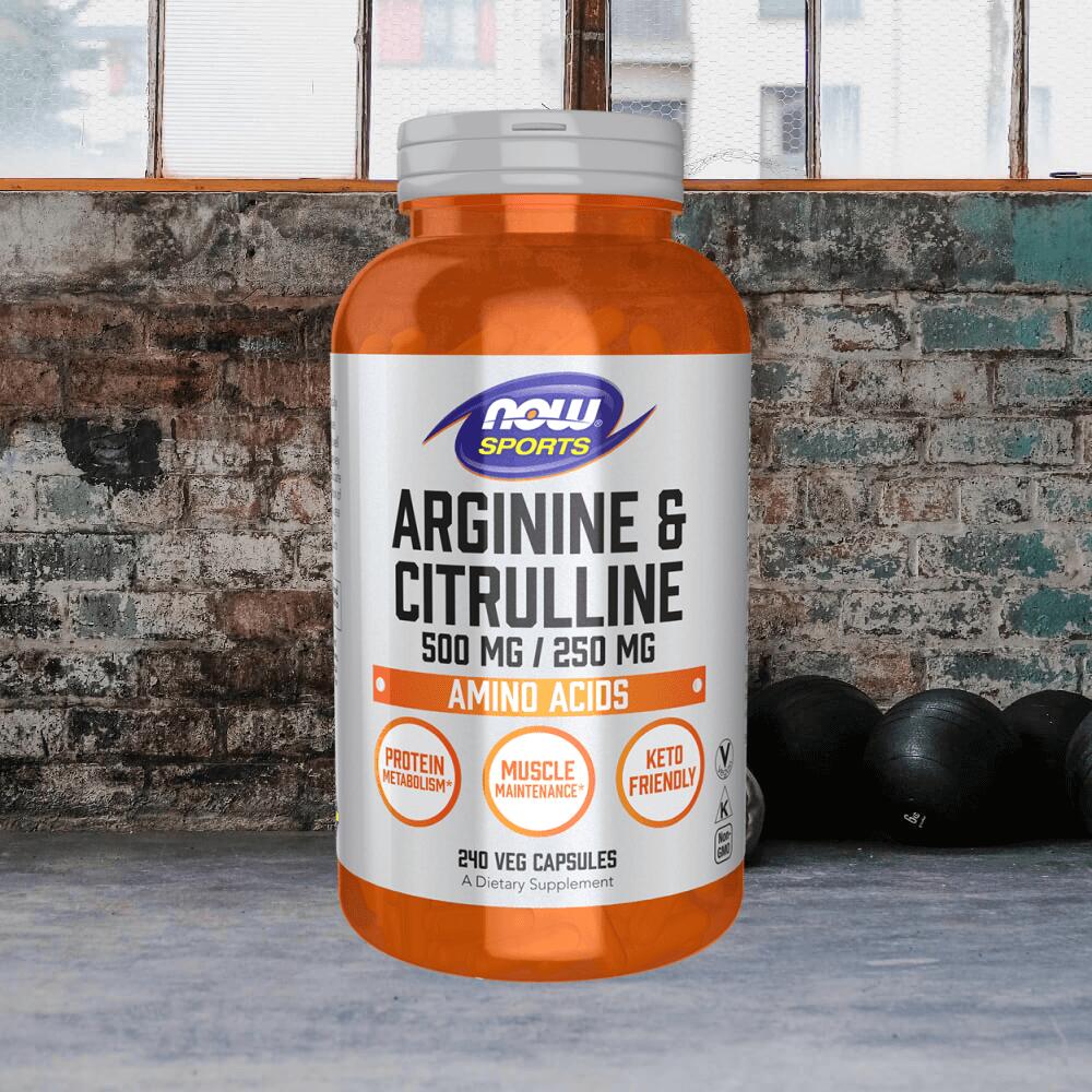 Now Foods Arginine 500mg & Citrulline 250mg (240 vcaps) Unflavoured 2/3