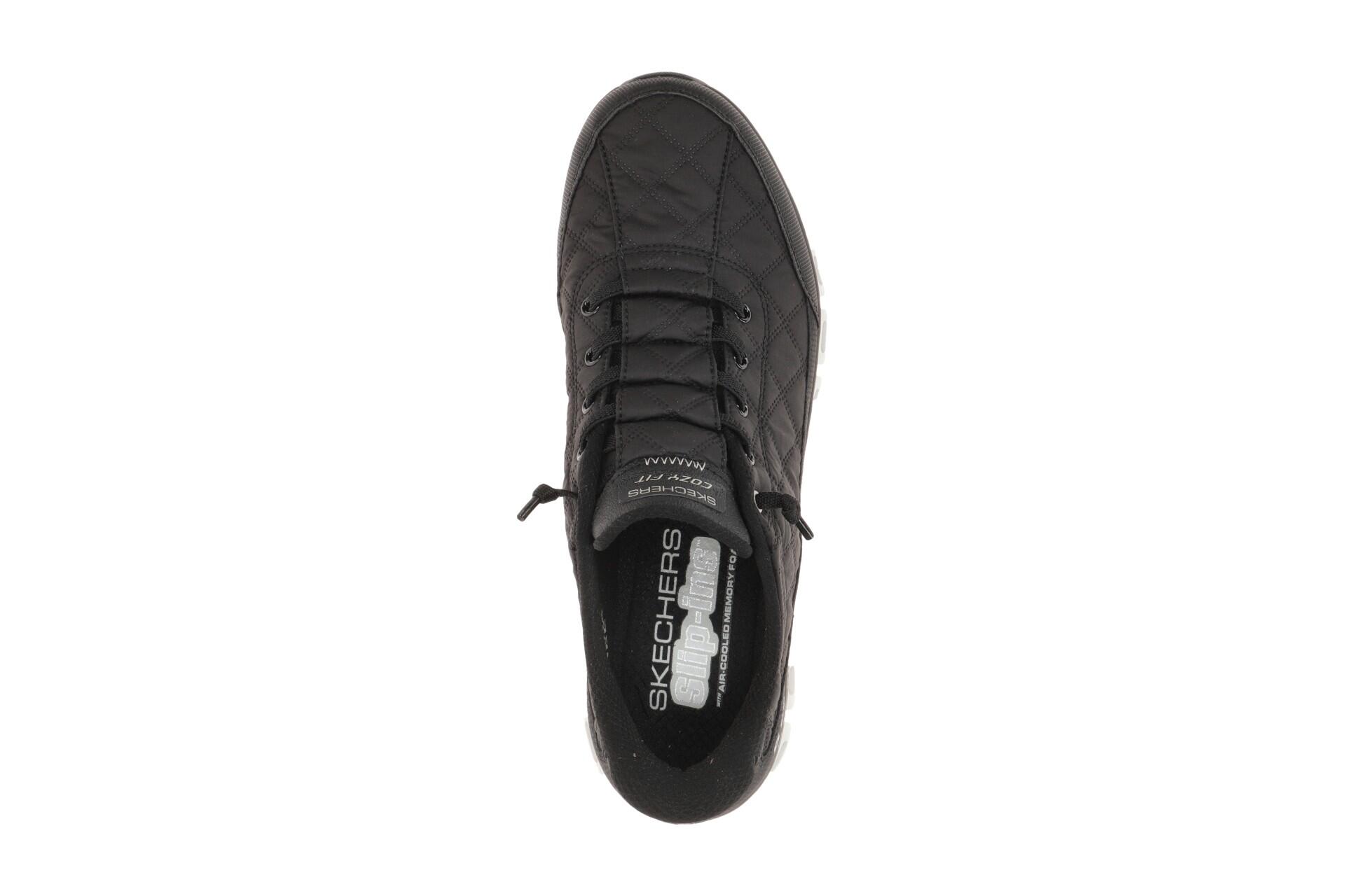Skechers Damen Slip-ins Glide-Step Cozy Fit Sneaker At Ease 104556 BKNT 6/7
