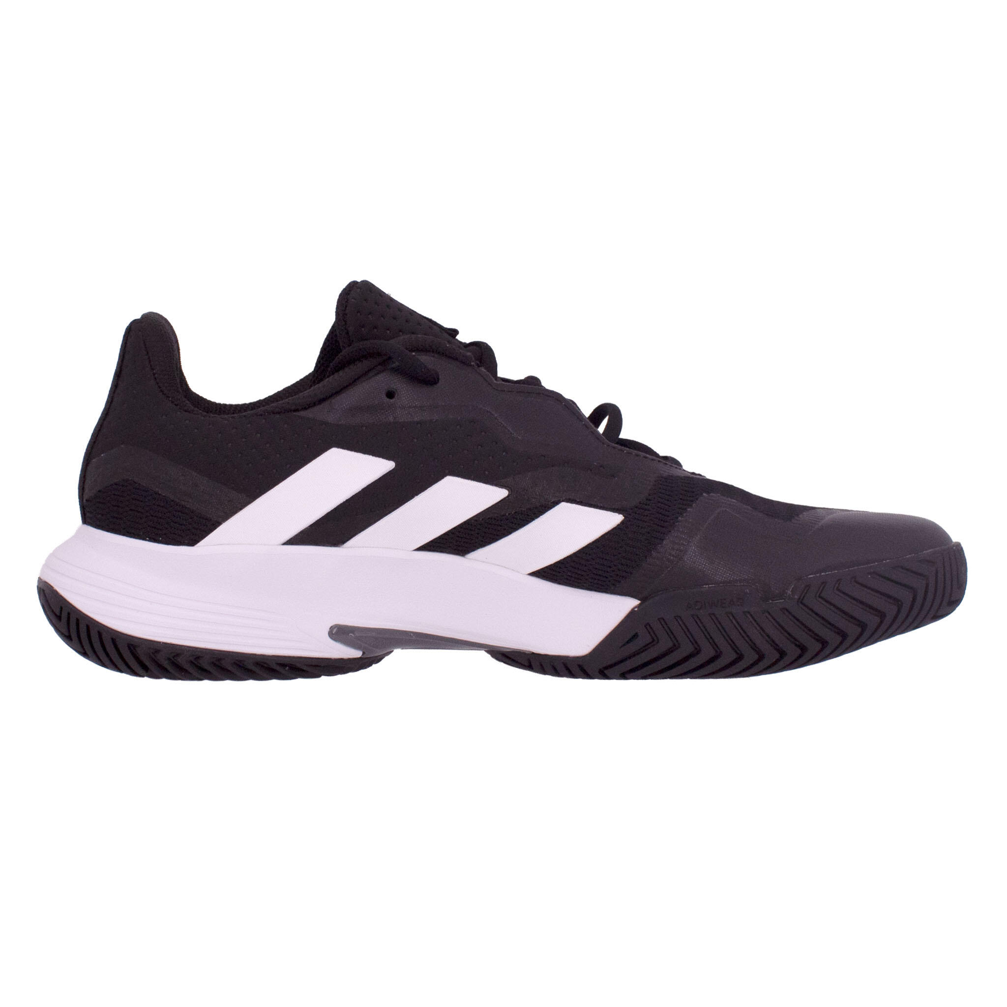 Tennis-Schuhe Courtjam Control in Schwarz 3/4