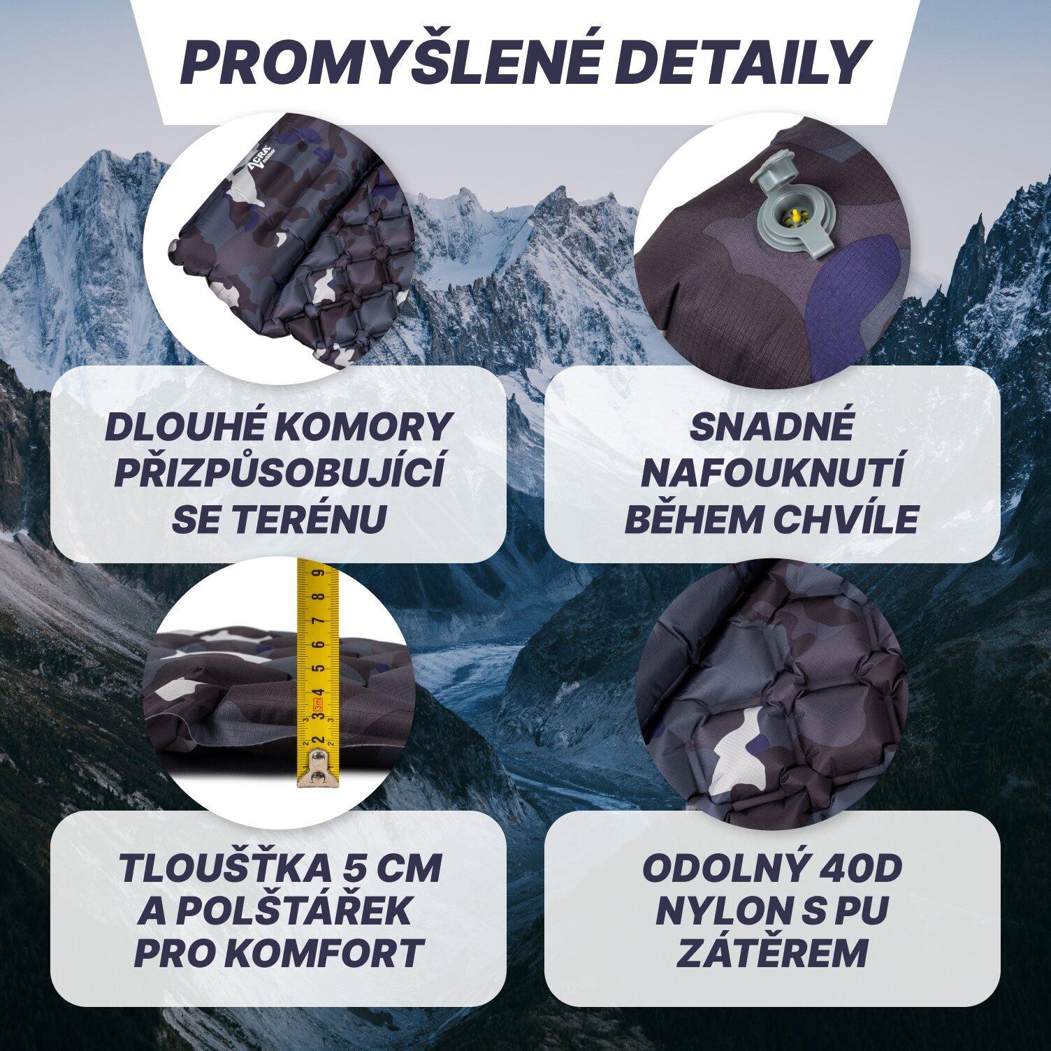 Nafukovací karimatka s polštářkem L140M 7/7
