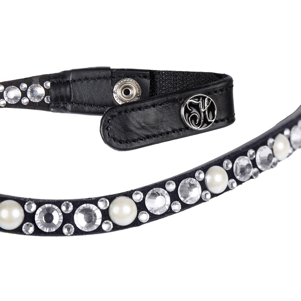 Harry`s Horse Stirnband Diamond Pearl aus Leder 2/3