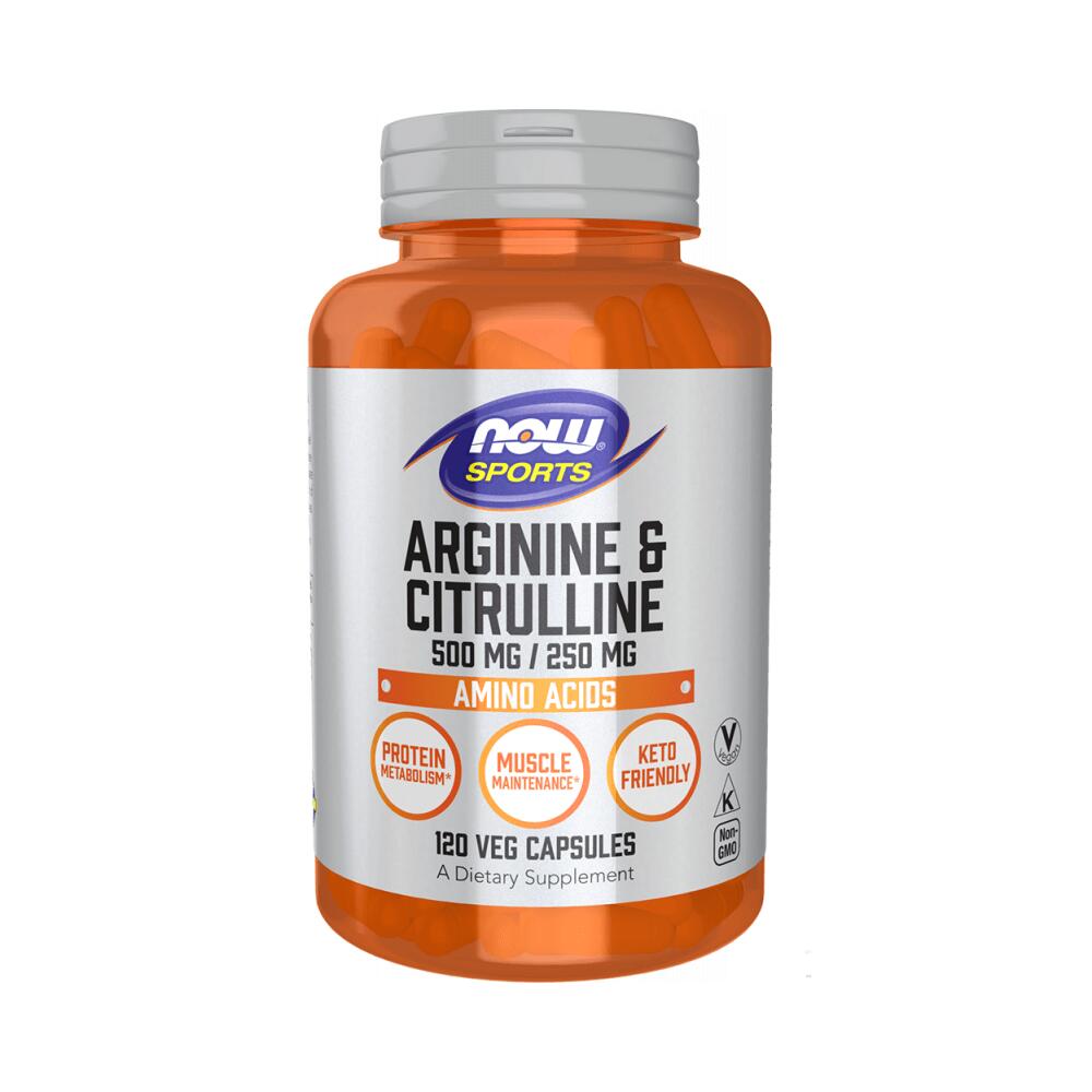 NOW Foods Arginine & Citrulline 120 Vege Caps