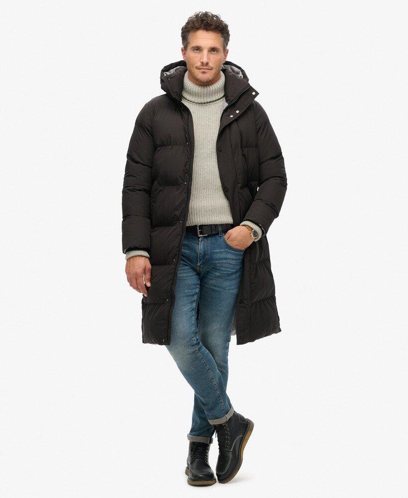 Long hooded down jacket Superdry 1/5