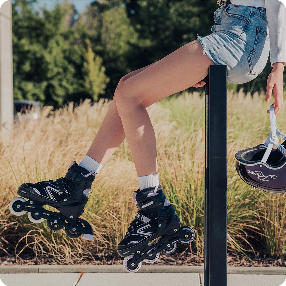 LIKU Performance 125 3WD Patins à roues alignées Unisexe Noir et doré