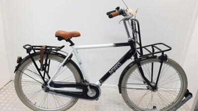 Batavus flying d | gebruikt | 3 maanden garantie | 28 inch heren zwart/wit 56c