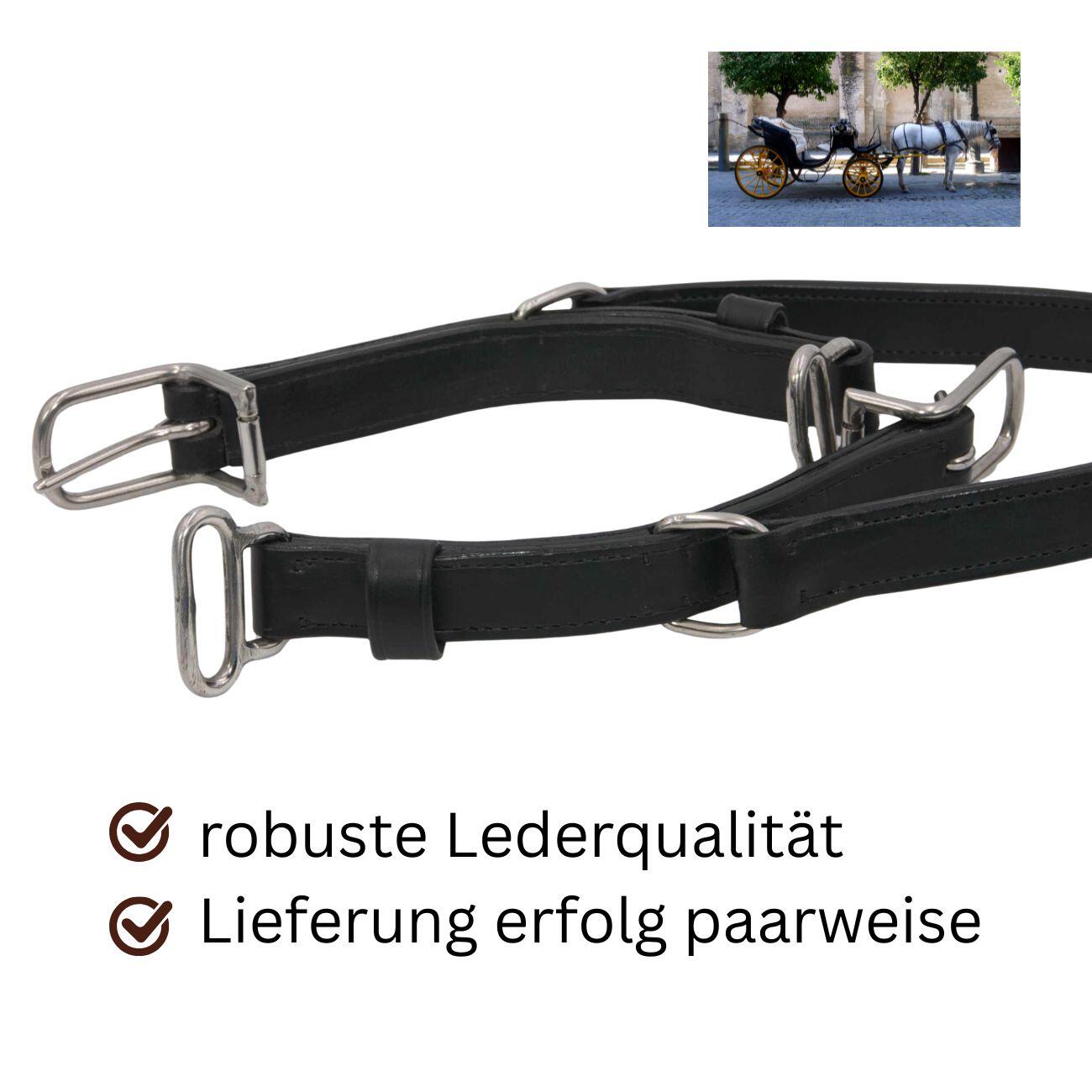 AMKA Selett Scherenträger Quick Open Schnellverschluss mit Zusatzstrippen Leder 2/4