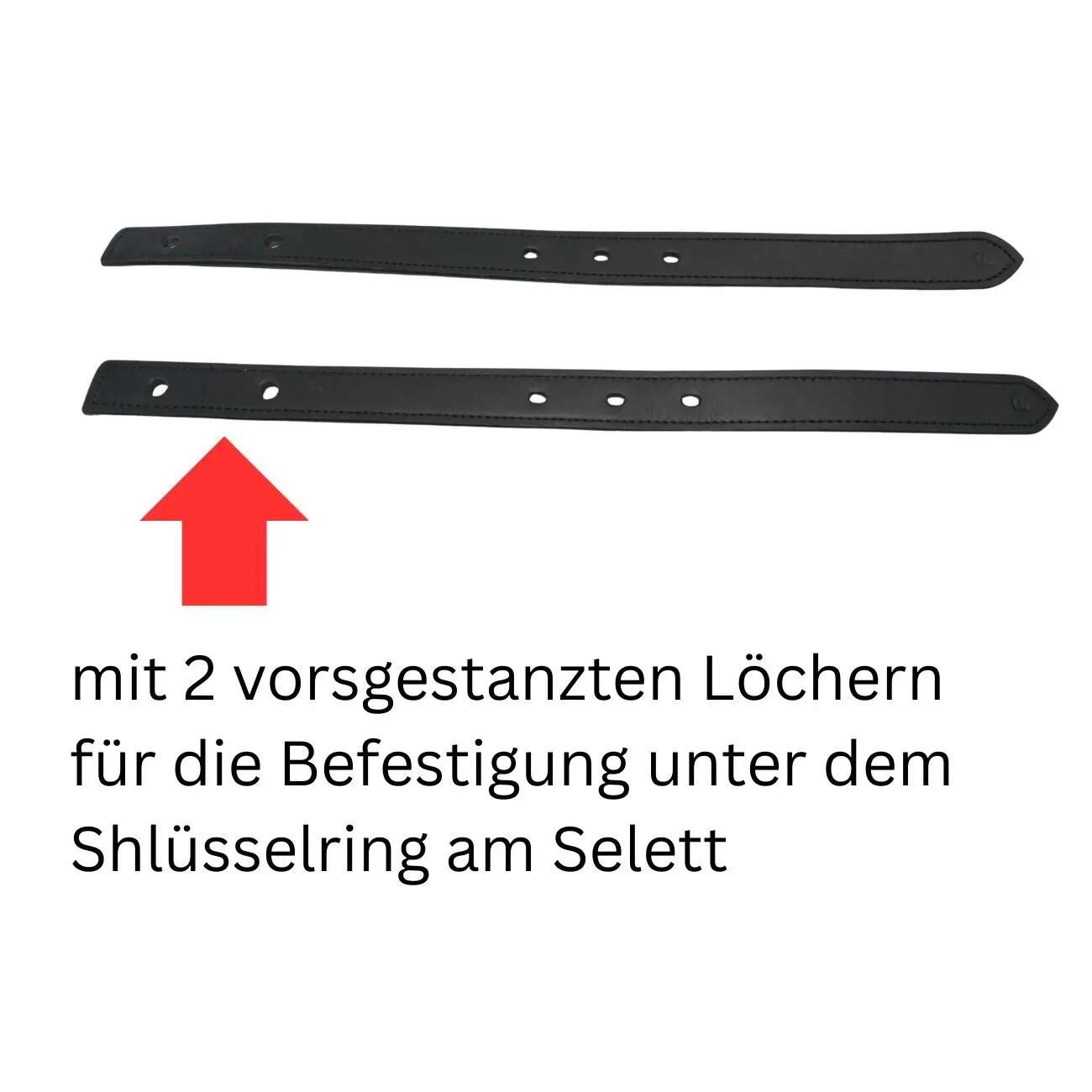 AMKA Selett Scherenträger Quick Open Schnellverschluss mit Zusatzstrippen Leder 4/4