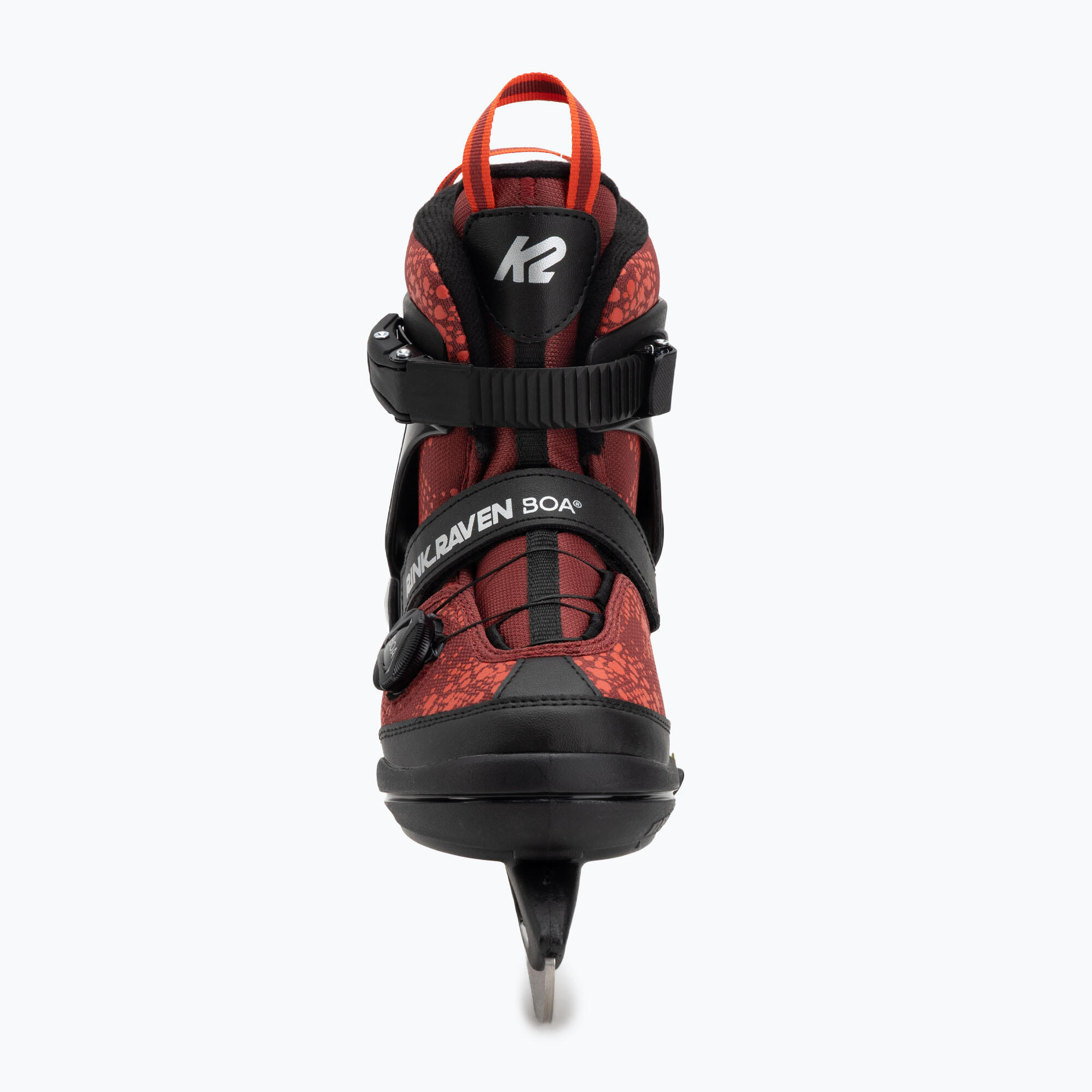 K2 Rink Raven Boa Pattini da ghiaccio bambini regolabile - Rosso - 32-37 4/7