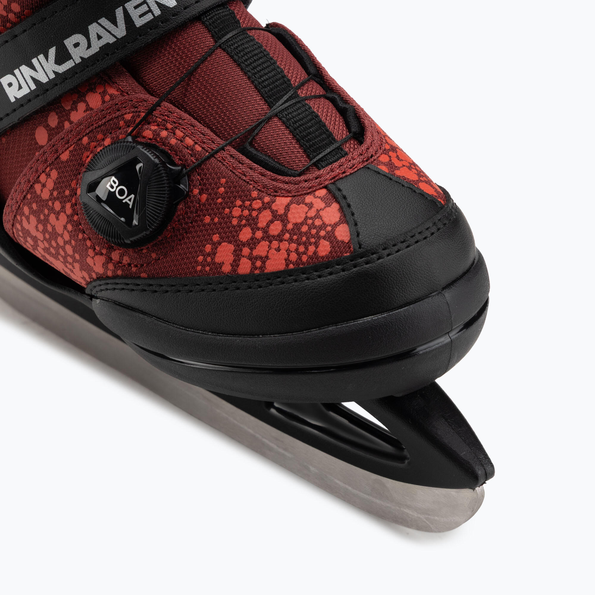 K2 Rink Raven Boa Pattini da ghiaccio bambini regolabile - Rosso - 32-37 6/7