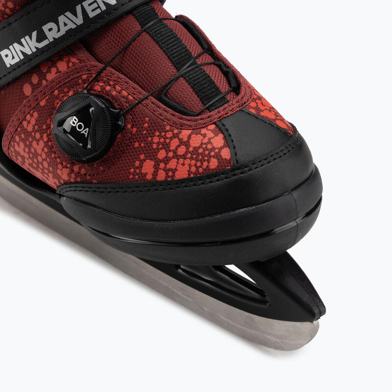 K2 Rink Raven Boa Patine Gheață Ajustabile Copii - Roșu - 32-37