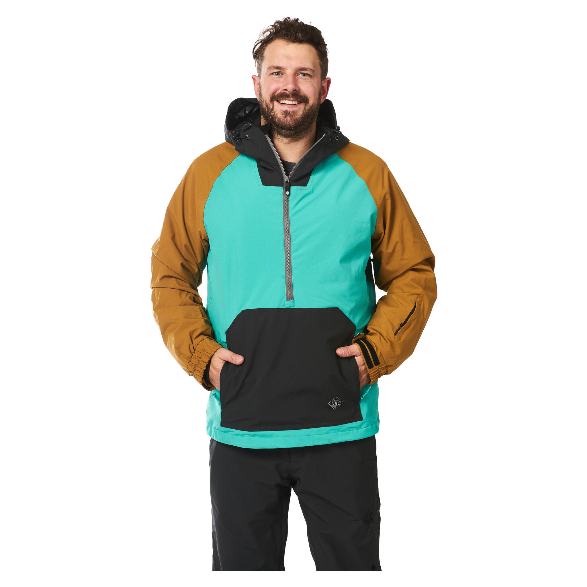 Light Ski-/Snowboardjacke Rail | Herren| Bone Brown/Mint/Black 3/7