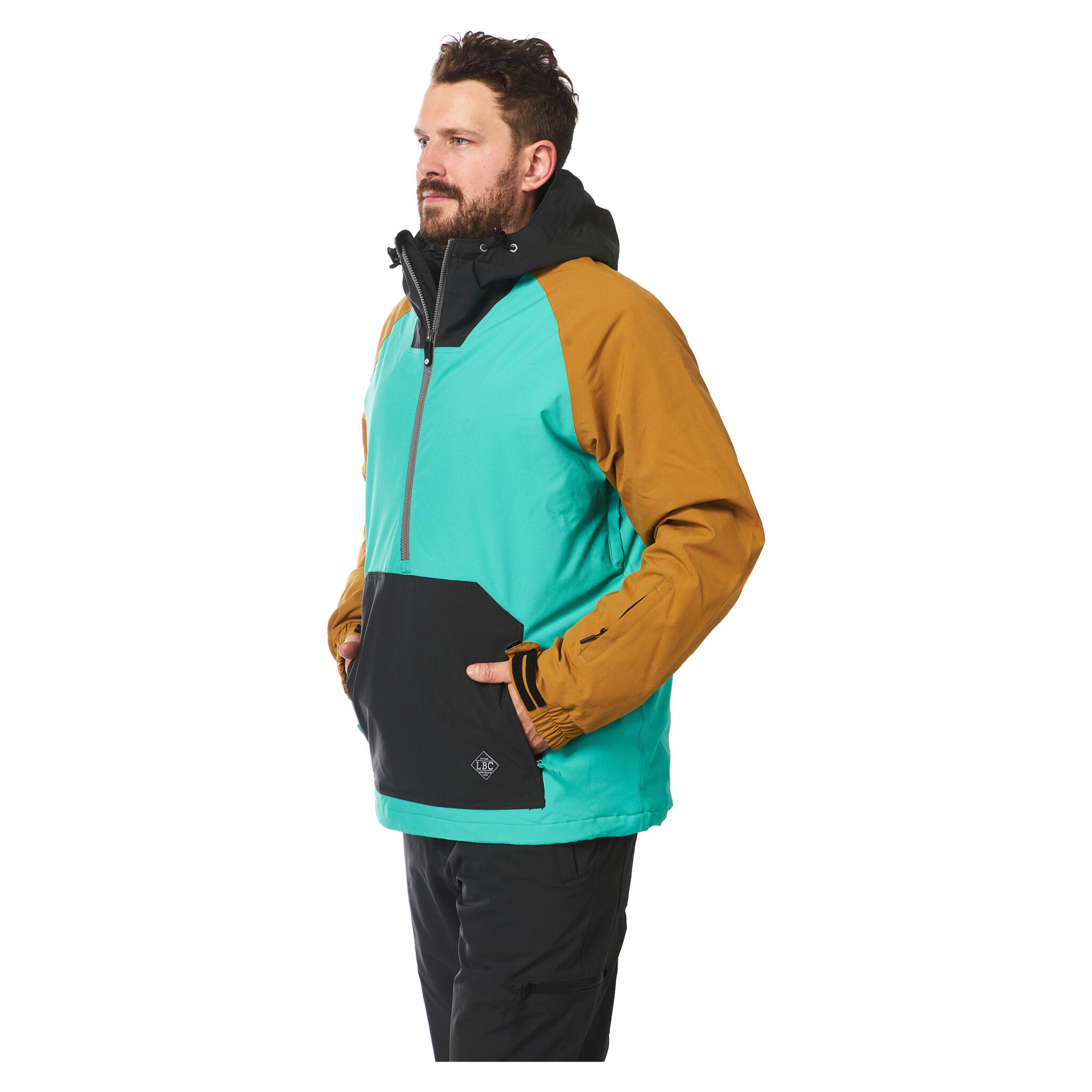Light Ski-/Snowboardjacke Rail | Herren| Bone Brown/Mint/Black 5/7