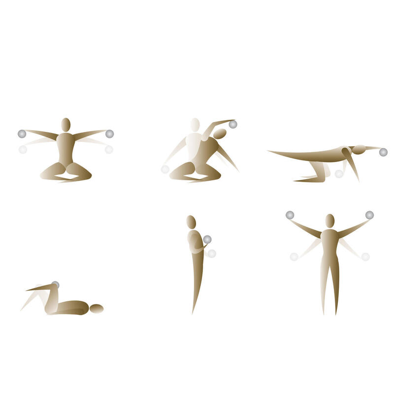 Bile de tonifiere moi - bile cu greutate de 1 kg fiecare pentru Pilates