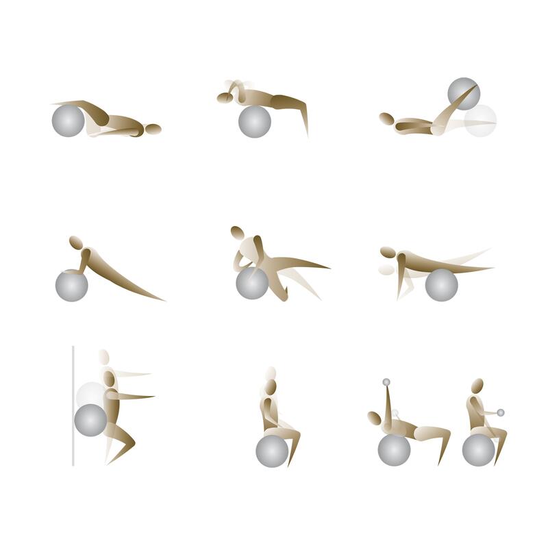MINGE DE GIMNASTICĂ FIT BALL Pilates ROVERA Minge Diam. 65 cm