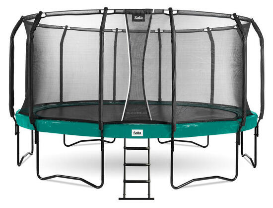 First Class - ø487cm - Rundes Trampolin mit Leiter - Grün