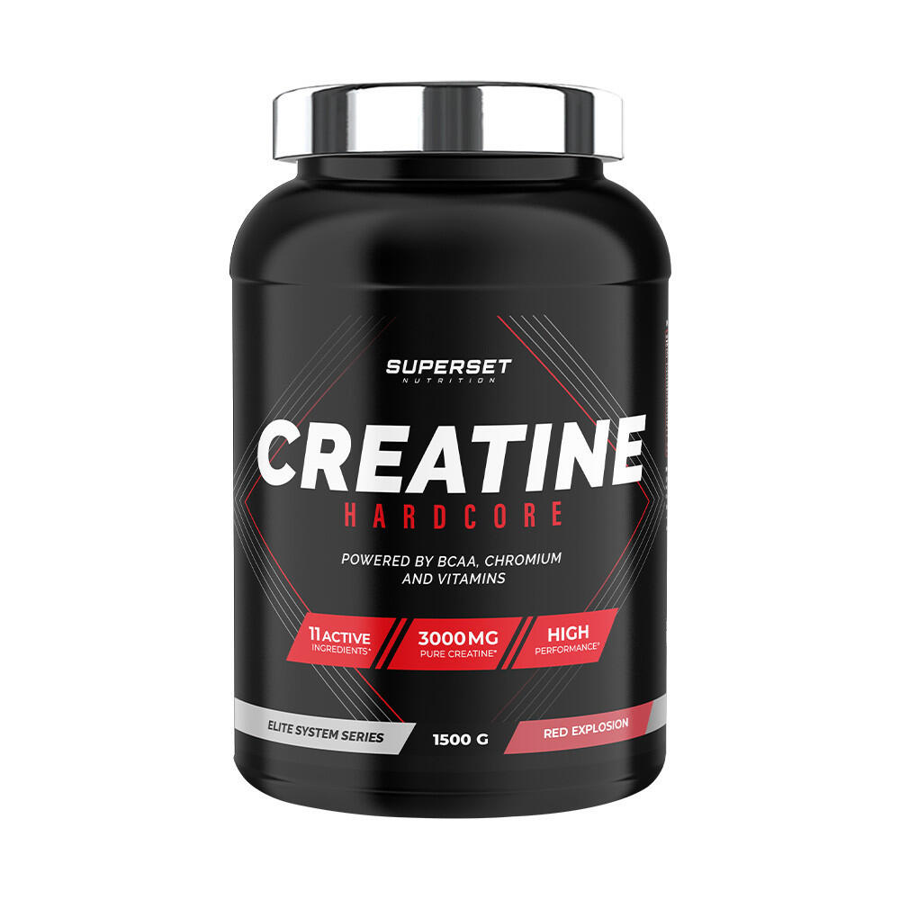 SUPERSET NUTRITION Creatina - Creatina Hardcore (1,5kg) - Esplosione Rossa