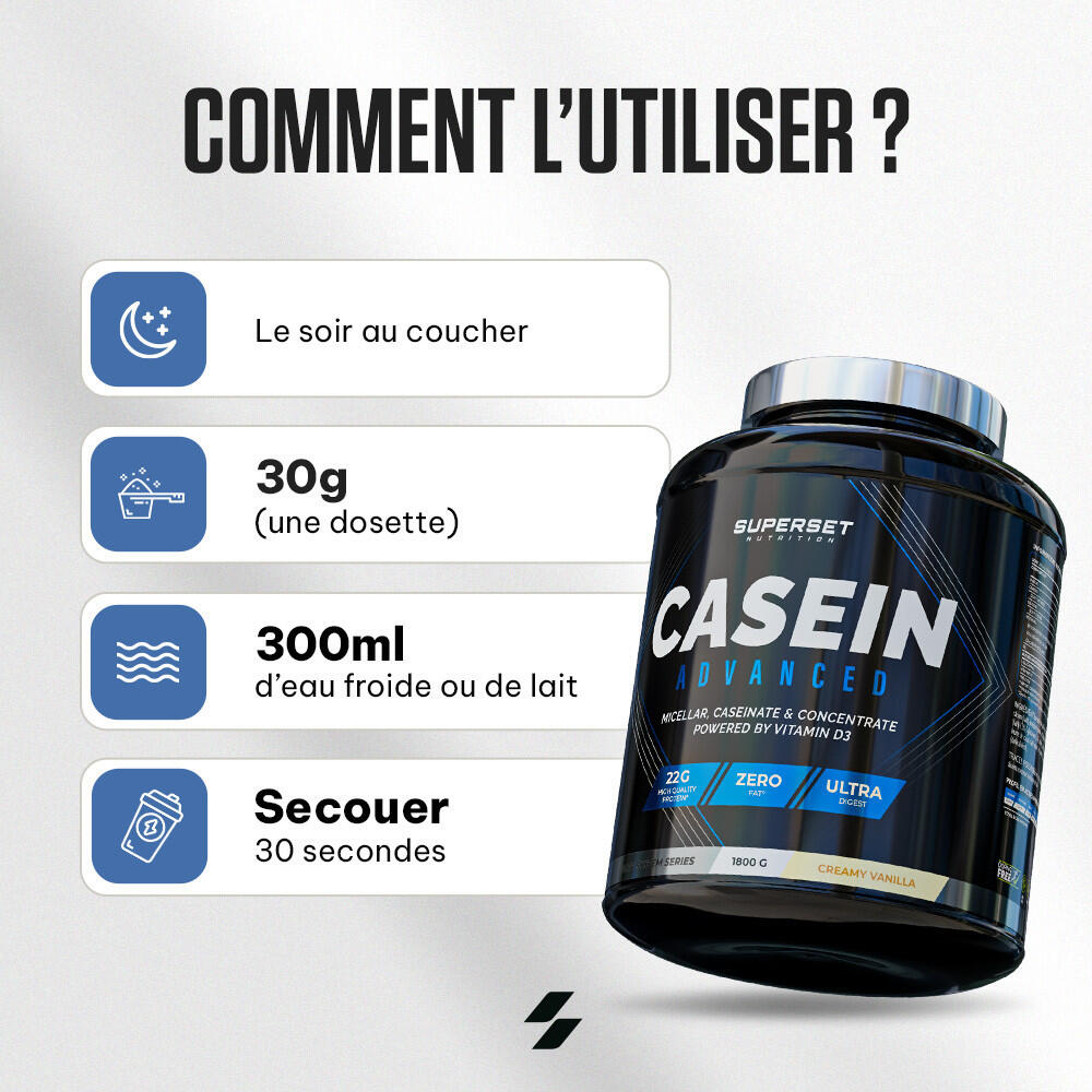 100% CASEIN ADVANCED (1,8kg) | Fraise Yogourt 3/7