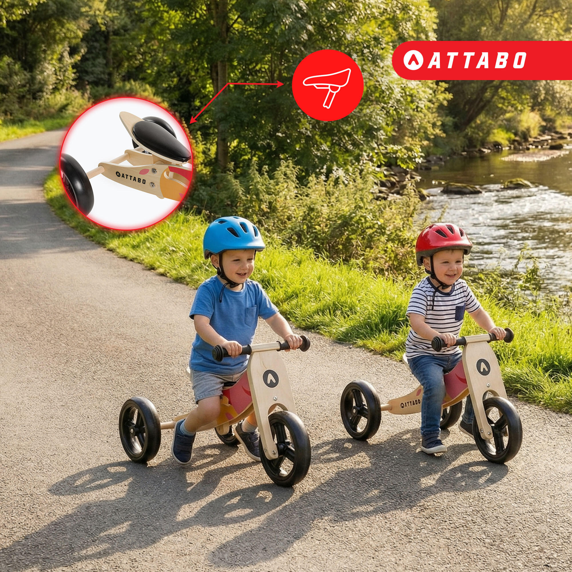 Draisienne ATTABO Ride 2en1 7" 3/7