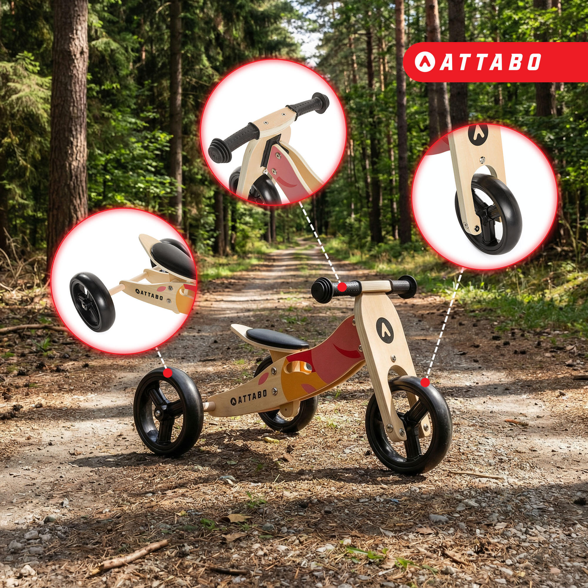 Draisienne ATTABO Ride 2en1 7" 4/7