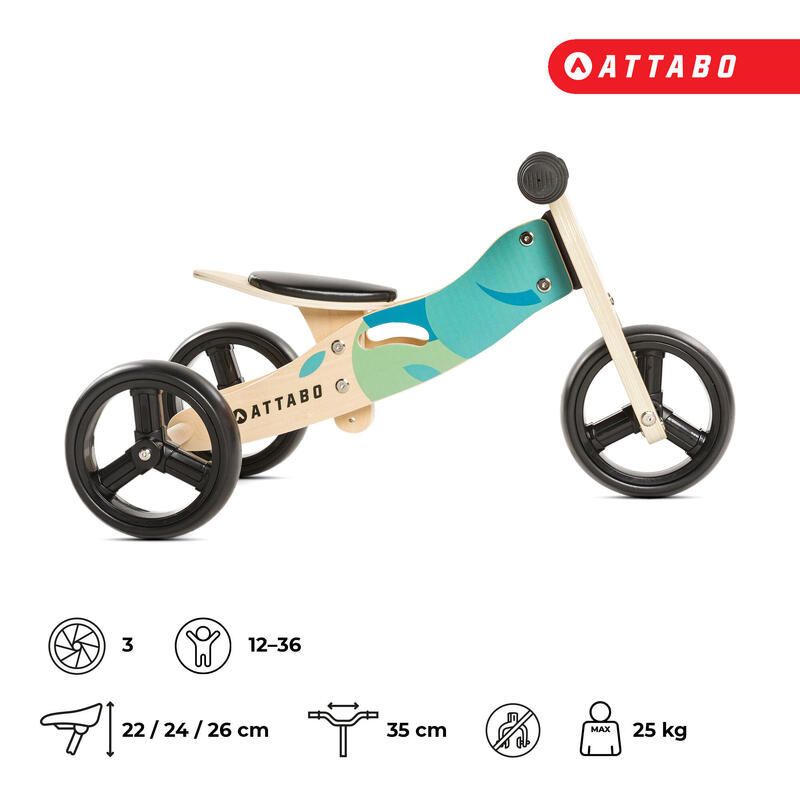 Velociped biciclete de oras copii Ride 2w1, albastru