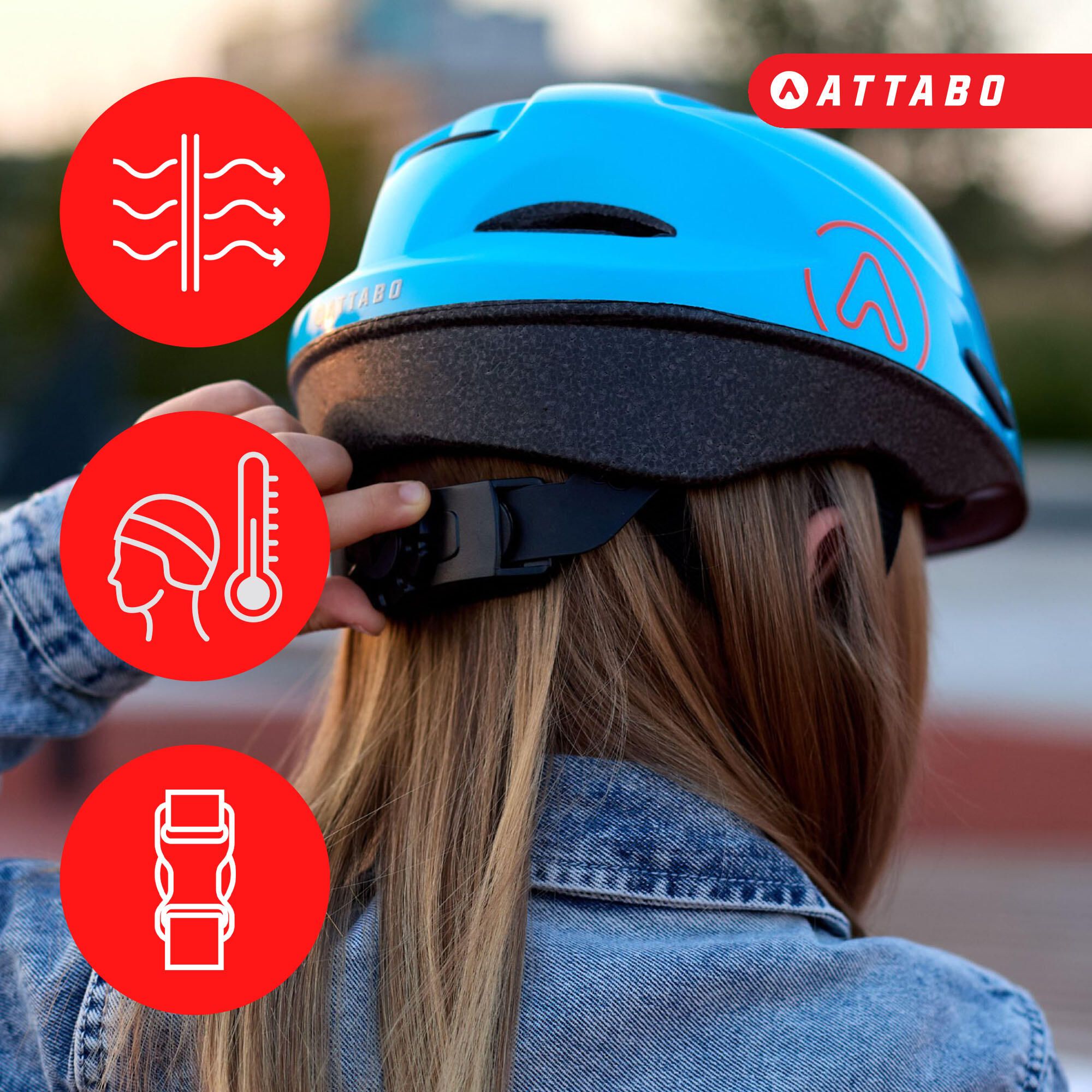 Kinderfahrradhelm ATTABO Hinge 3/7
