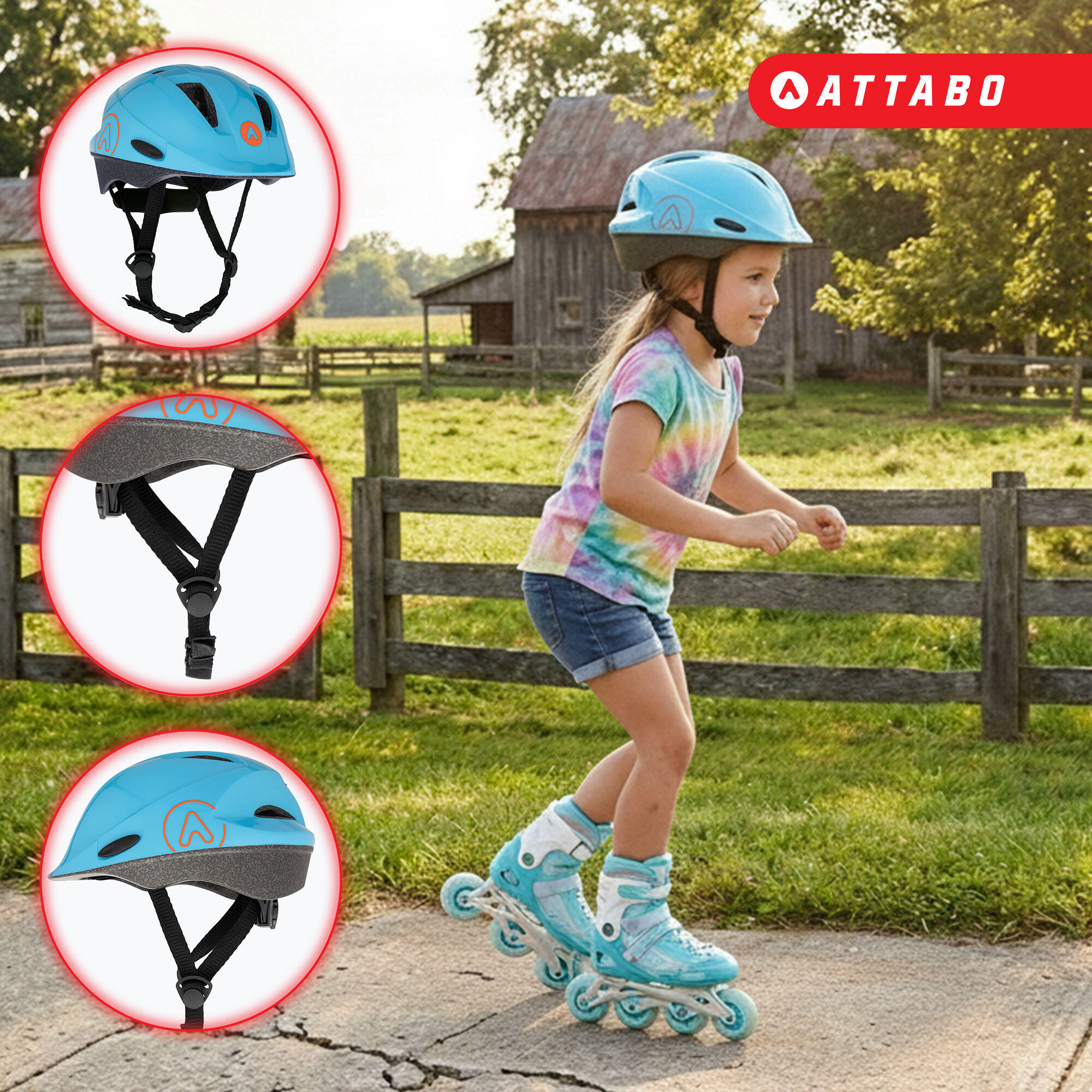 Kinderfahrradhelm ATTABO Hinge 5/7