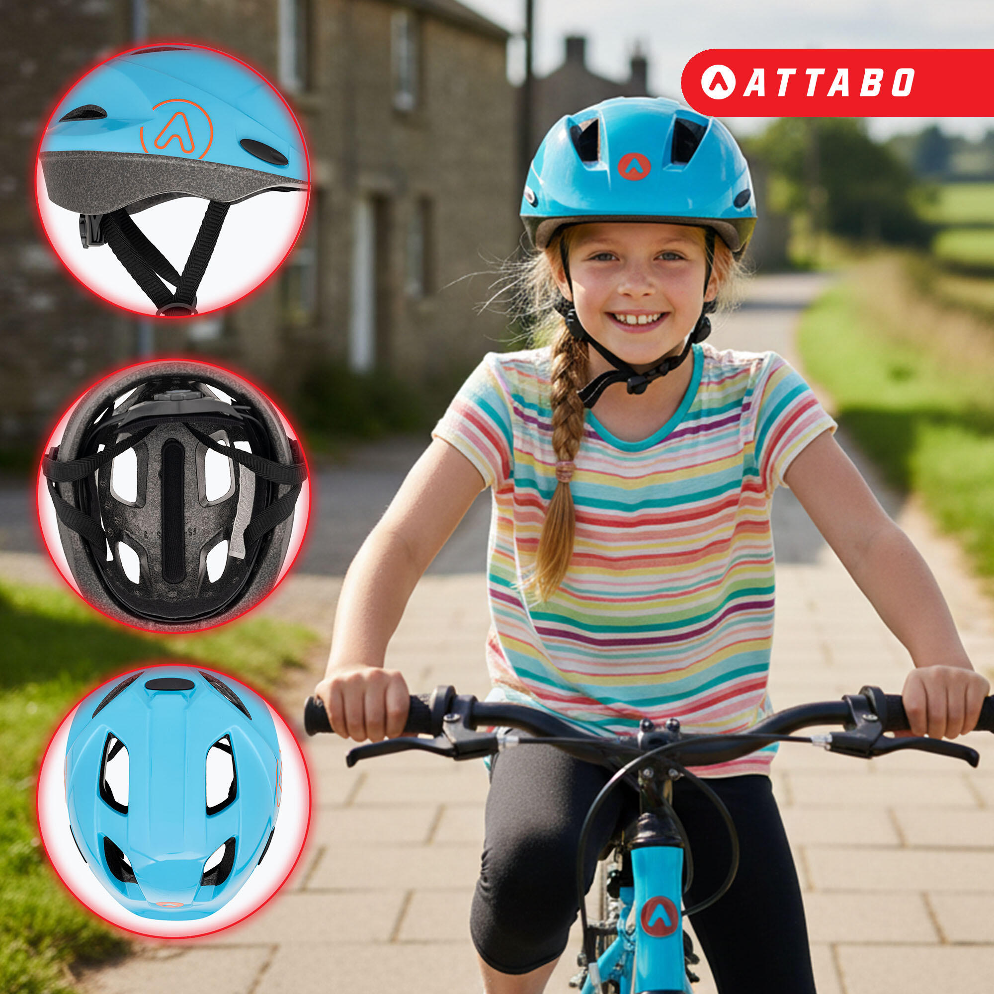 Kinderfahrradhelm ATTABO Hinge 4/7