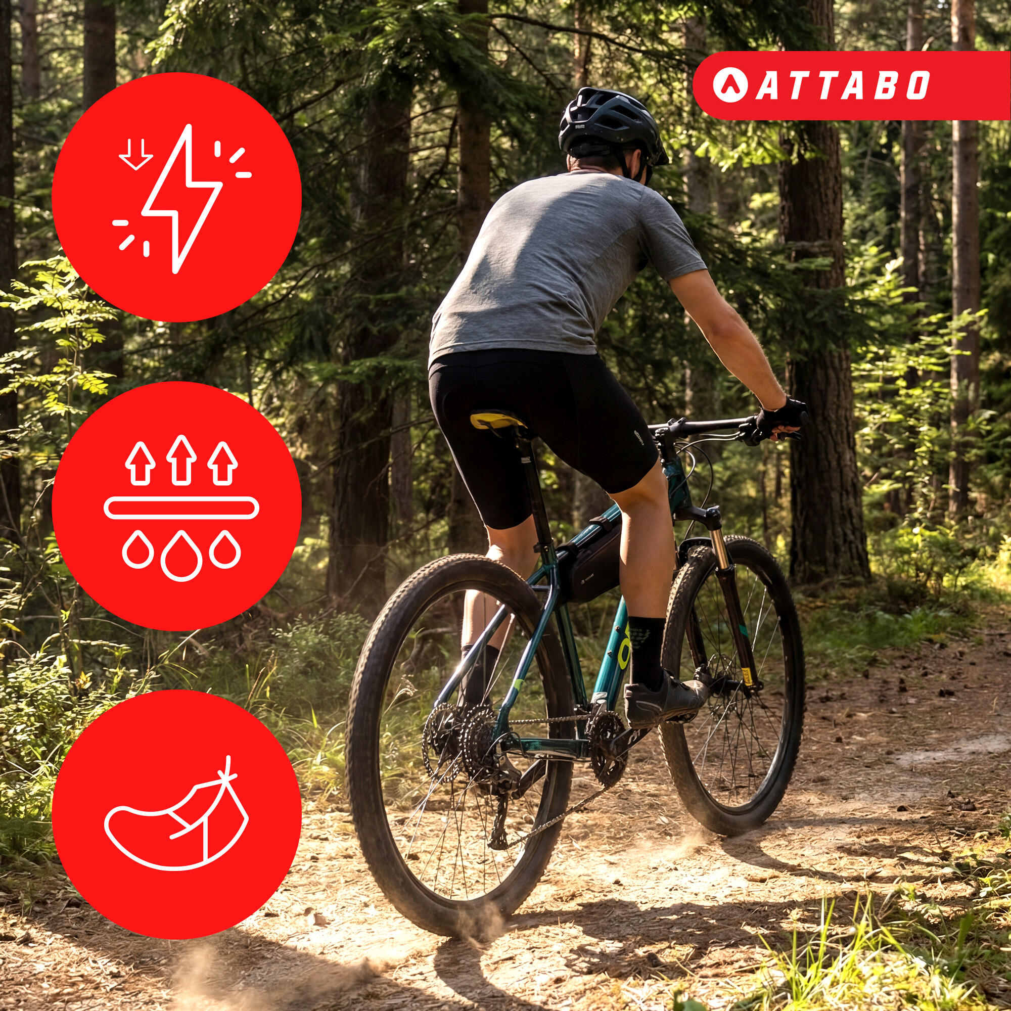 ATTABO 2,5L Fahrradrahmentasche 3/7