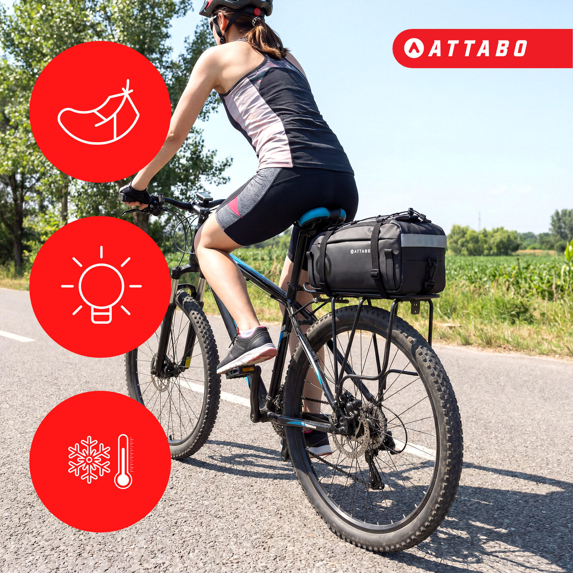 Bolsa para bicicleta para portaequipajes ATTABO MyBack 7 l 3/7