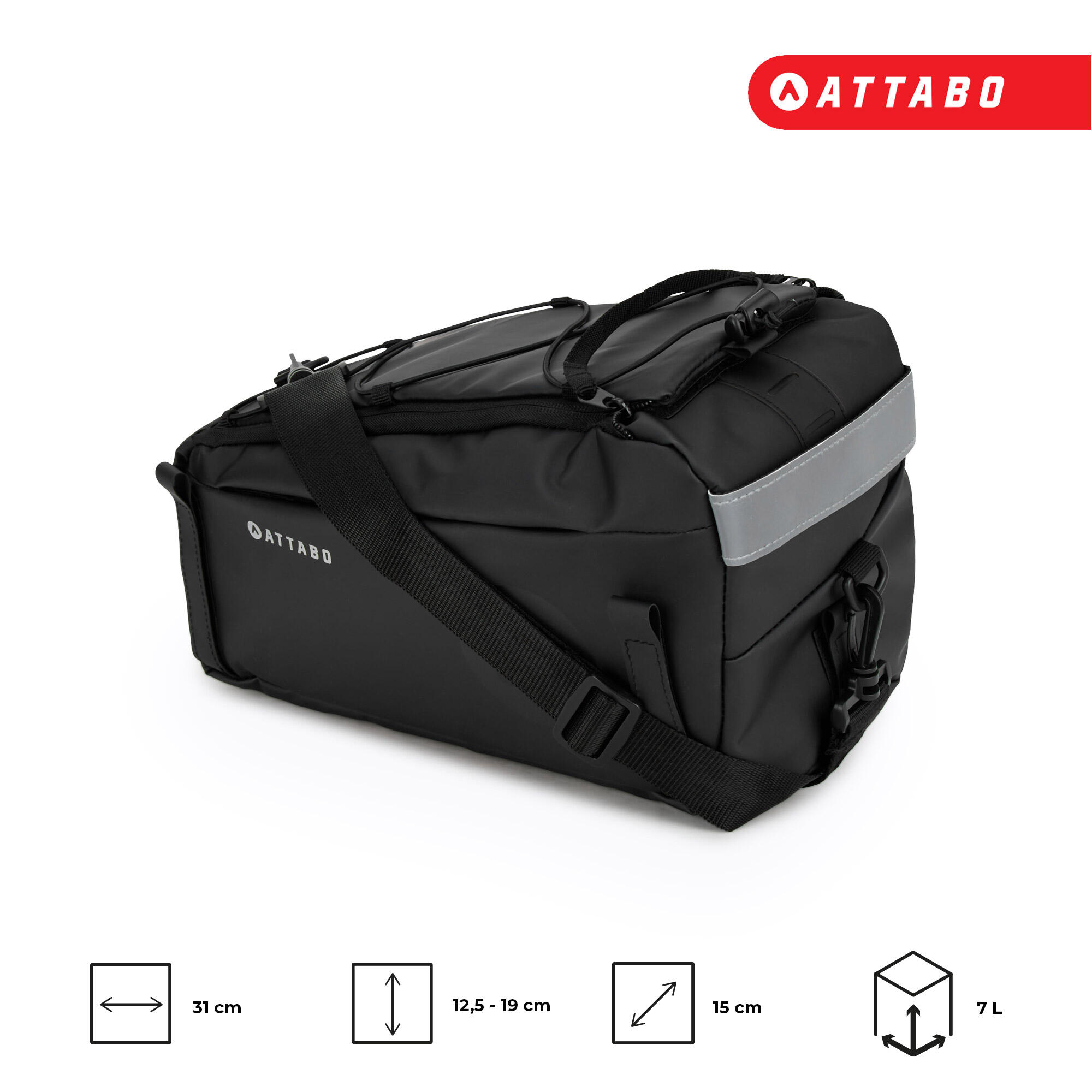 Bolsa para bicicleta para portaequipajes ATTABO MyBack 7 l 6/7