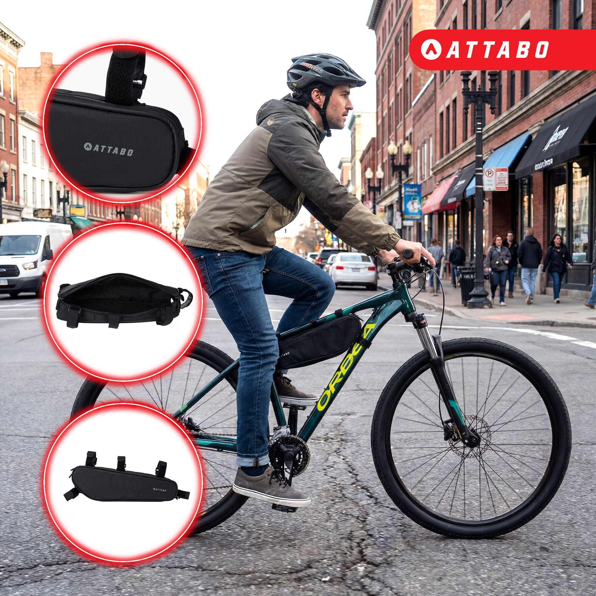 ATTABO 2,5L Fahrradrahmentasche 4/7