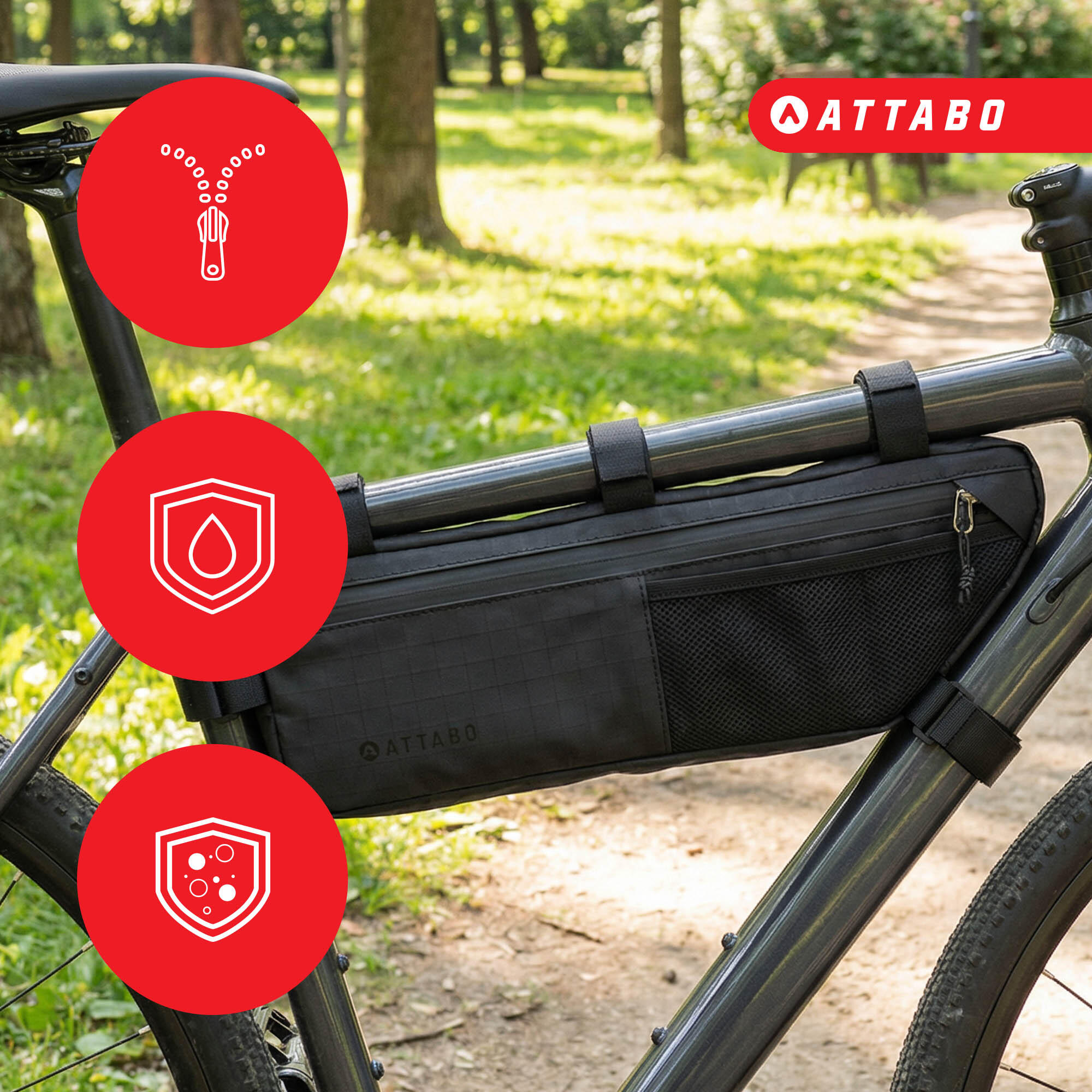 Fietstas onder het frame ATTABO Underra S 2 l zwart 2 l 2/6