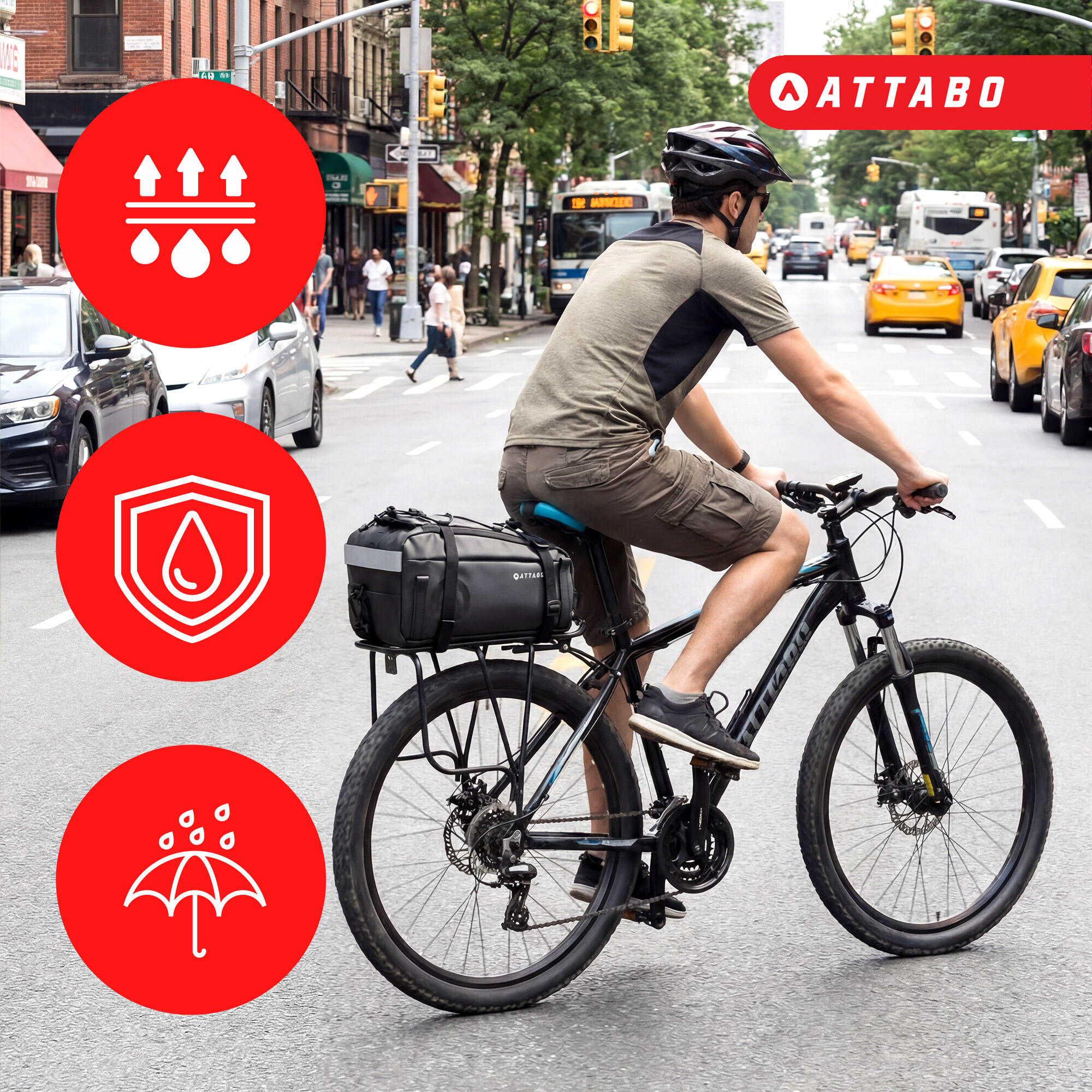 Bolsa para bicicleta para portaequipajes ATTABO MyBack 7 l 2/7