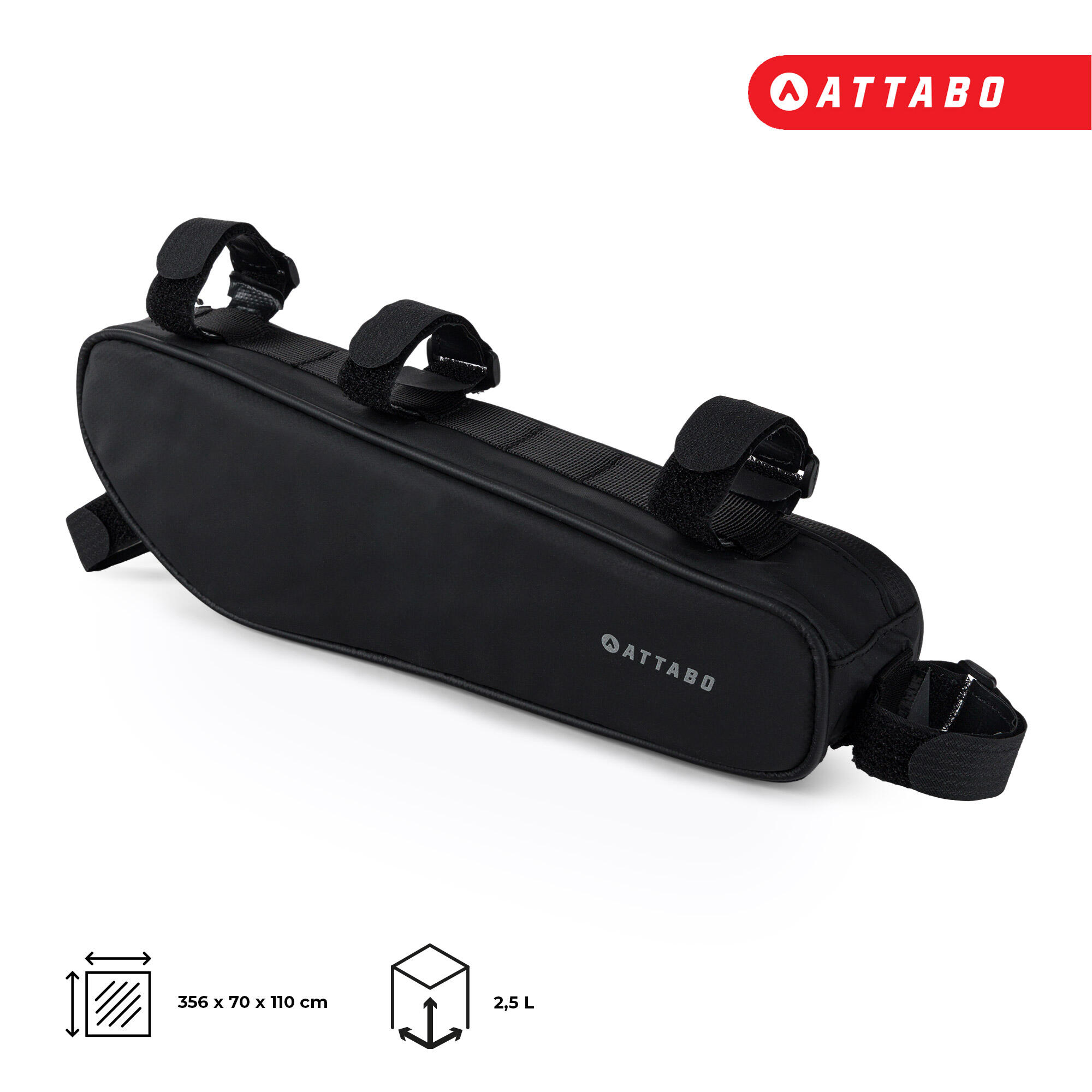 ATTABO 2,5L Fahrradrahmentasche 6/7