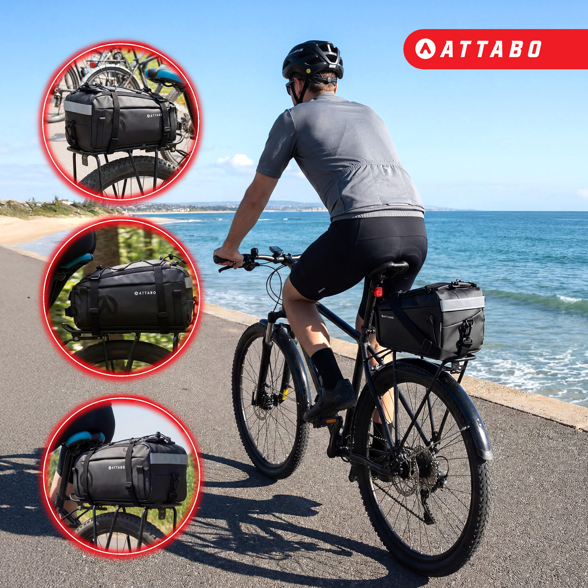 Bolsa para bicicleta para portaequipajes ATTABO MyBack 7 l 5/7