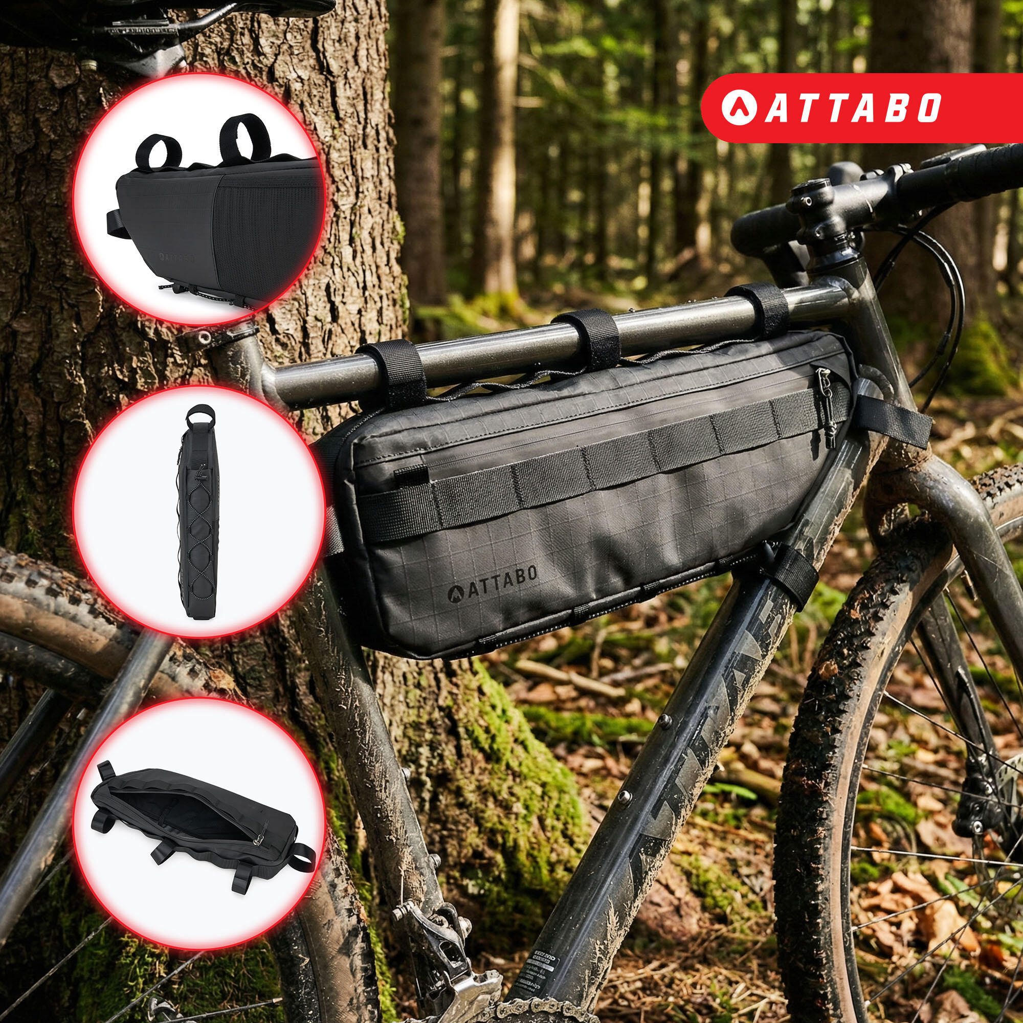 Fietstas onder het frame ATTABO Underra S 2 l zwart 2 l 4/6