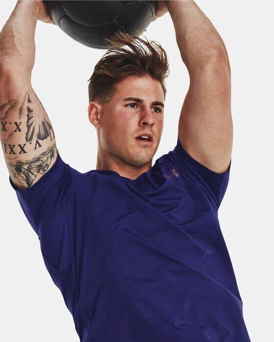 T-shirt training Under Armour UA RUSH Vent 1376790 bleu 6/6