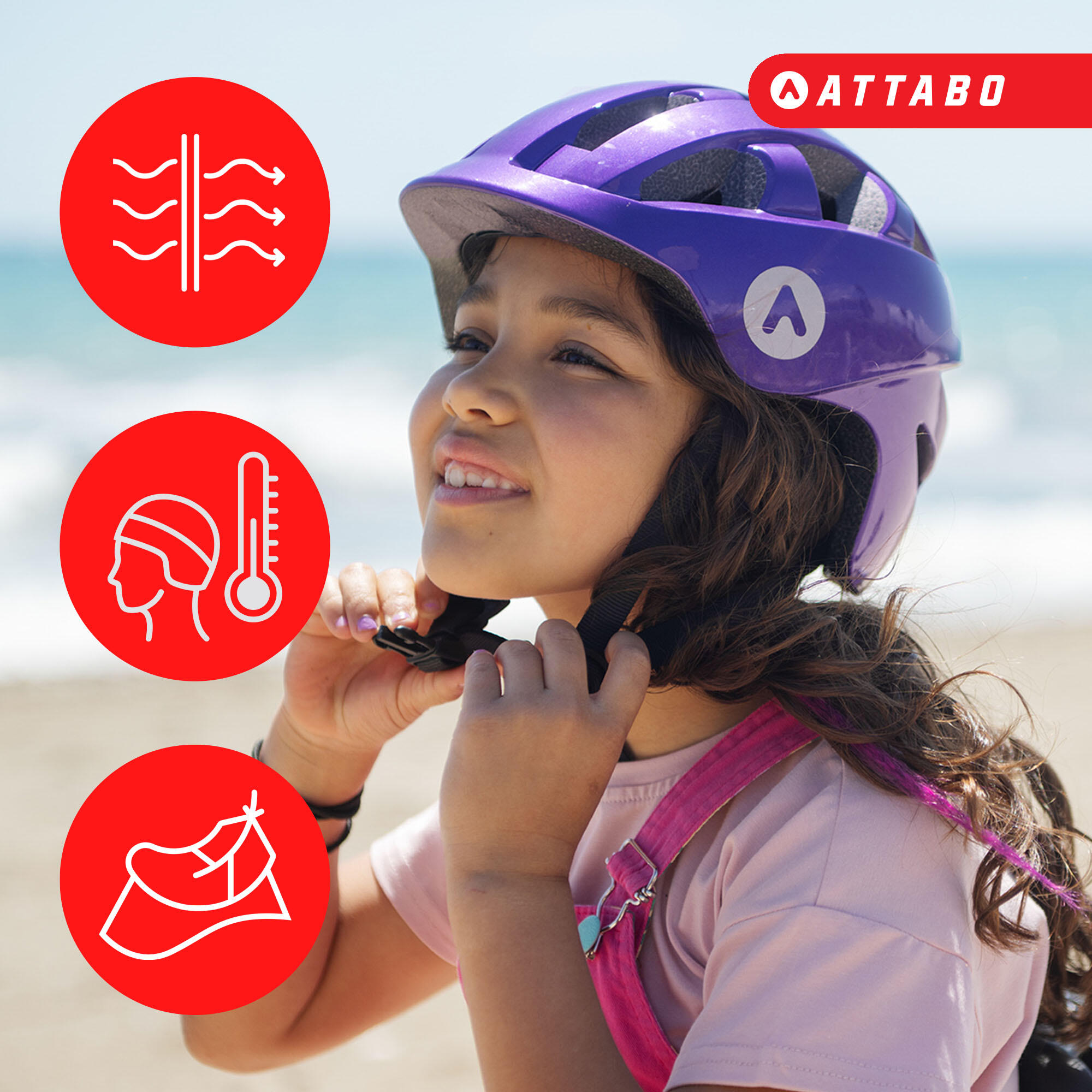 Casco de bicicleta para niños ATTABO K200 3/7