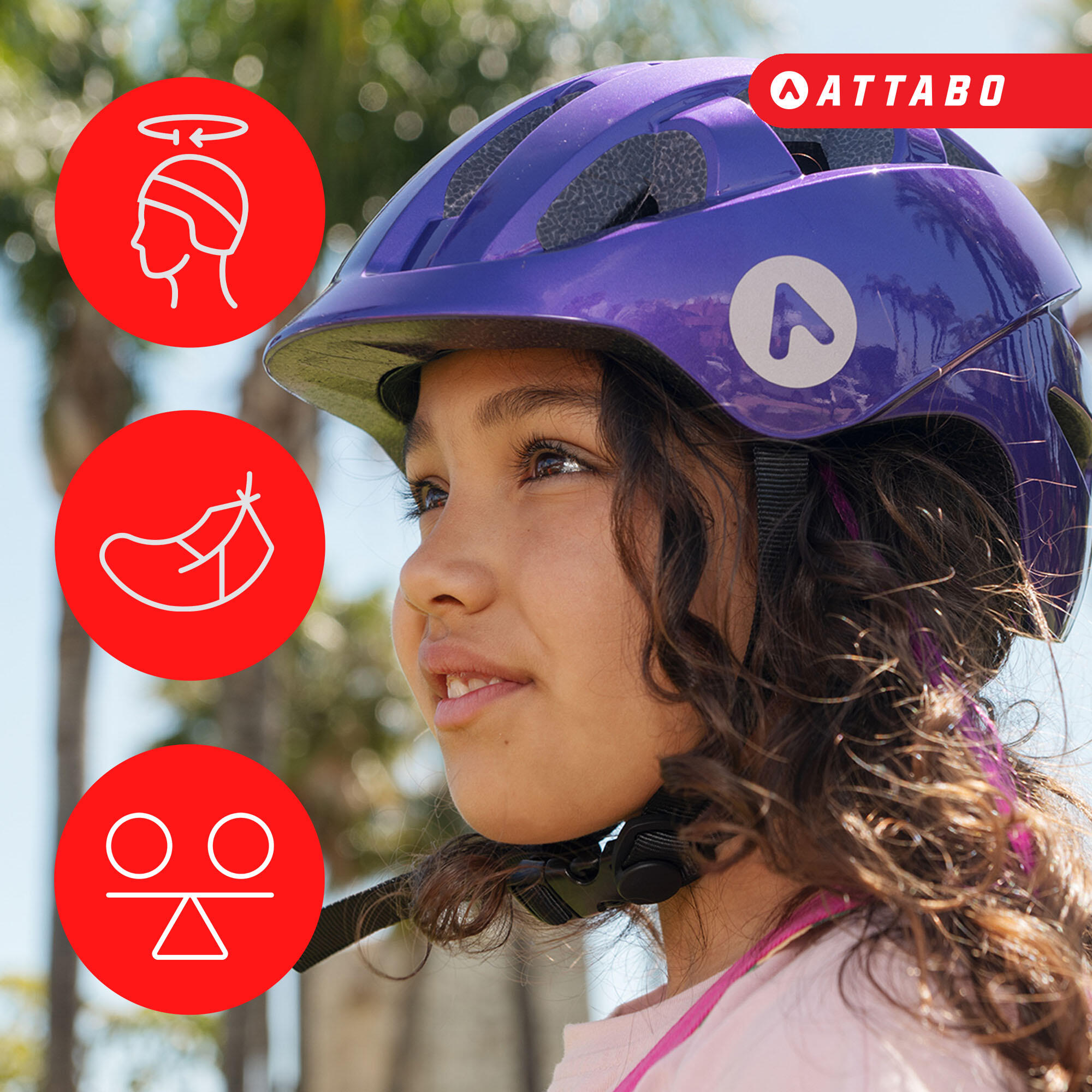 Casco de bicicleta para niños ATTABO K200 2/7