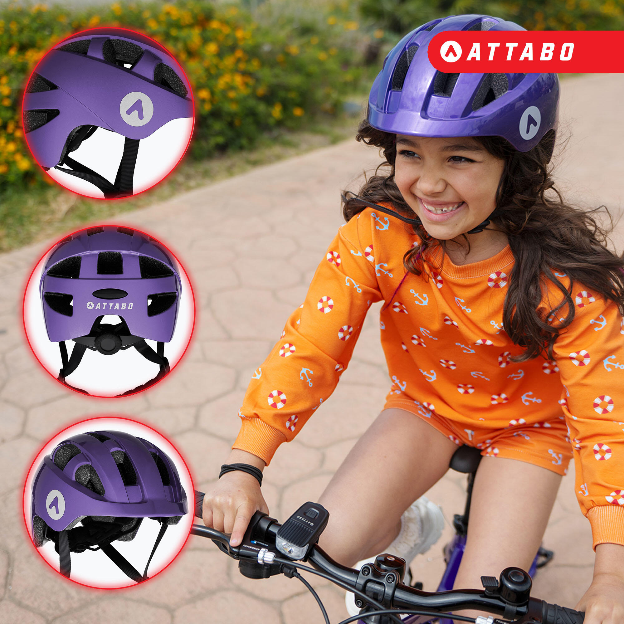 Casco de bicicleta para niños ATTABO K200 4/7
