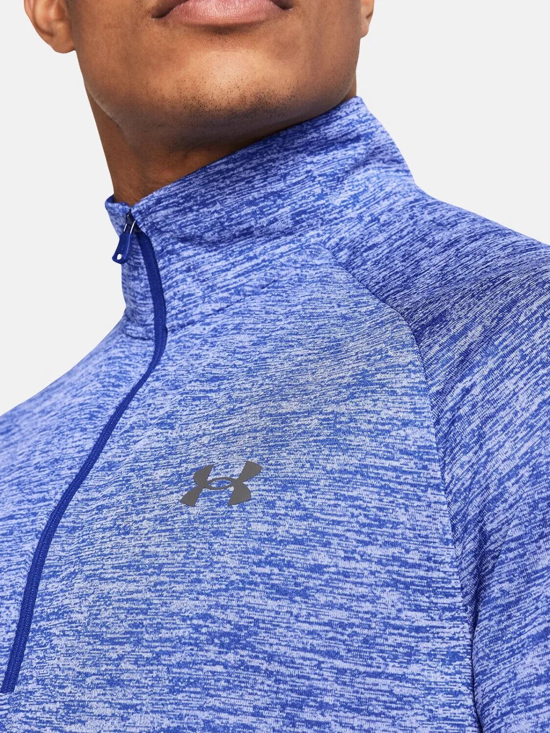 Haut d'entraînement Under Armour Tech 1/2 zip bleu 5/6