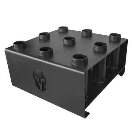 Rack de rangement GladiatorFit 9 barres Ø51mm acier noir 45x45x22cm