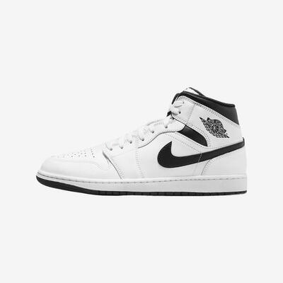 Schoenen - basketbal - unisex - air jordan 1 mid - two-tone white/black