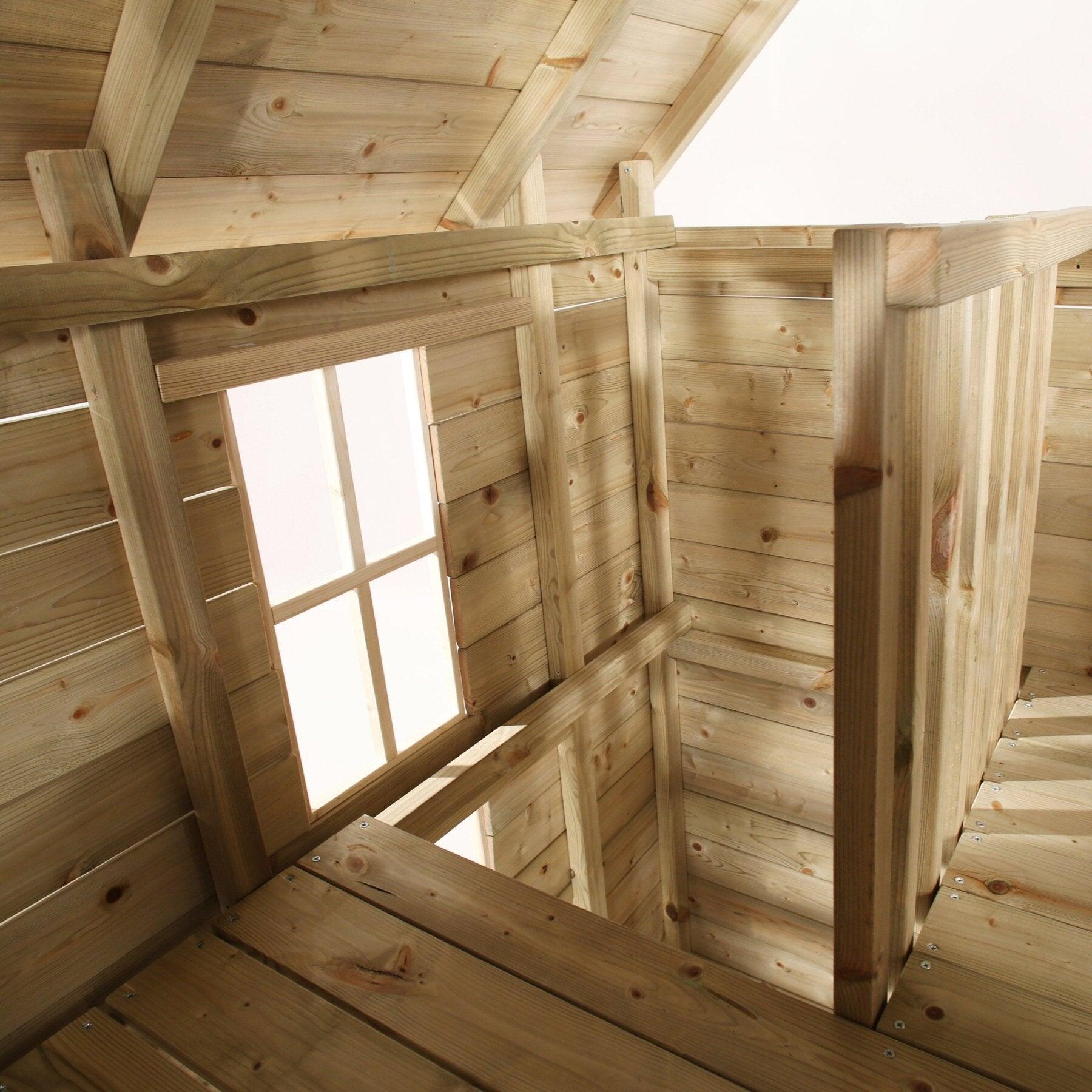 Speelhuis met glijbaan LOFT bruin FSC® 5/5